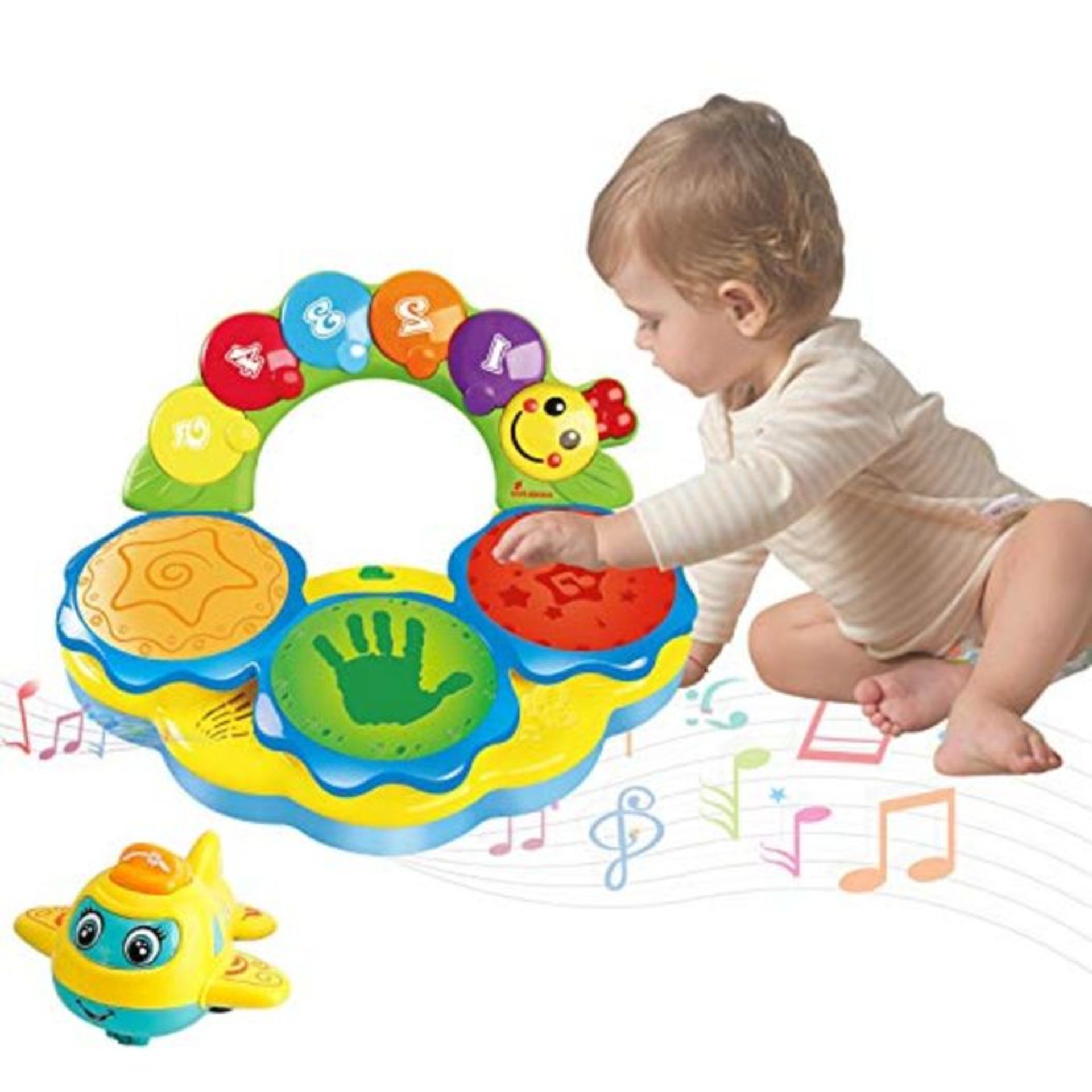 Musical Drums Piano Baby Toys 6 to12 Months Music/Lights/Funny Sounds Toys Baby Toys 1