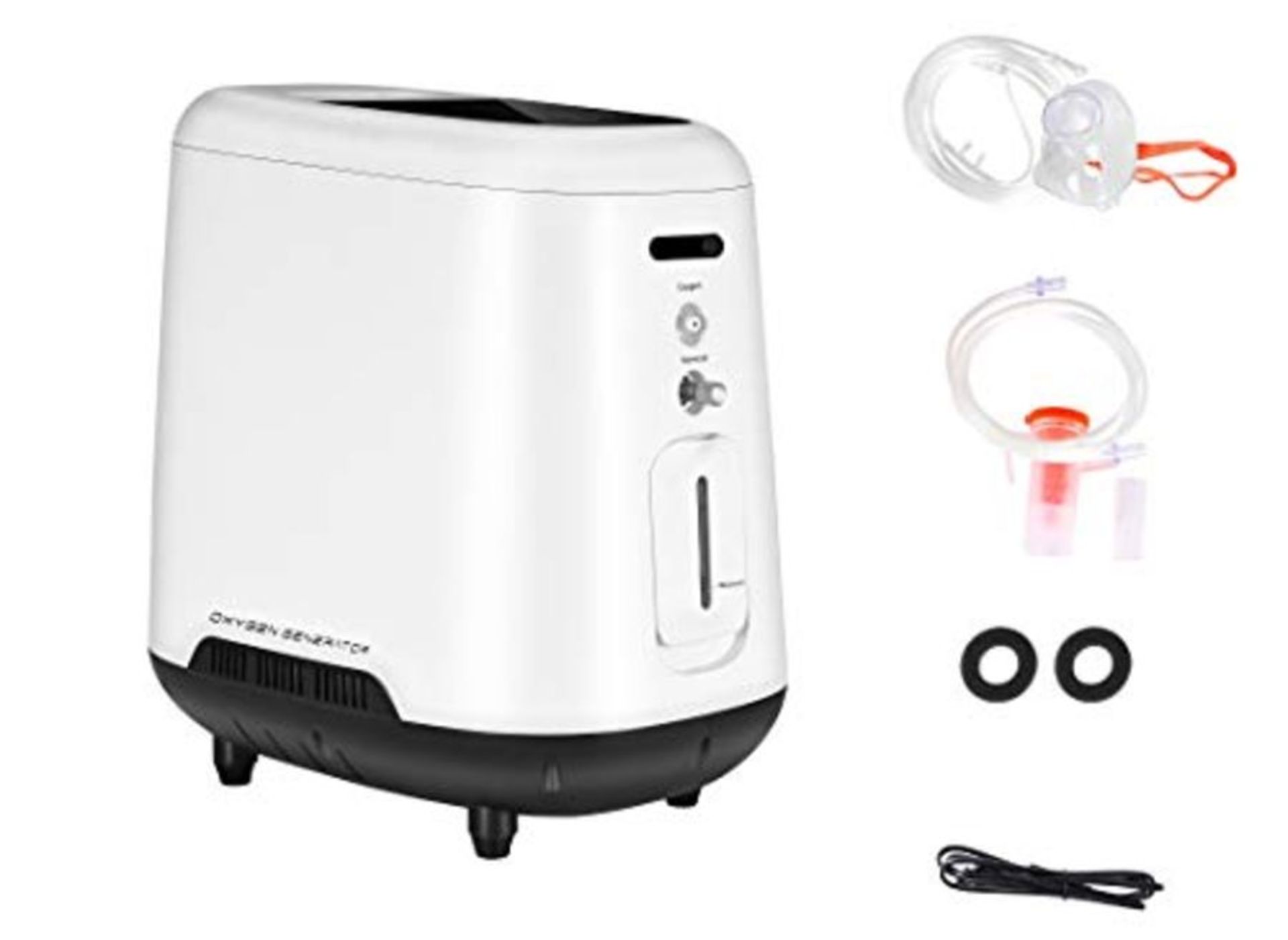 RRP £182.00 Oxygen Concentrator, Kacsoo 90% High Purity 1-7L/min Flow Adjustable Oxygen Machine wi