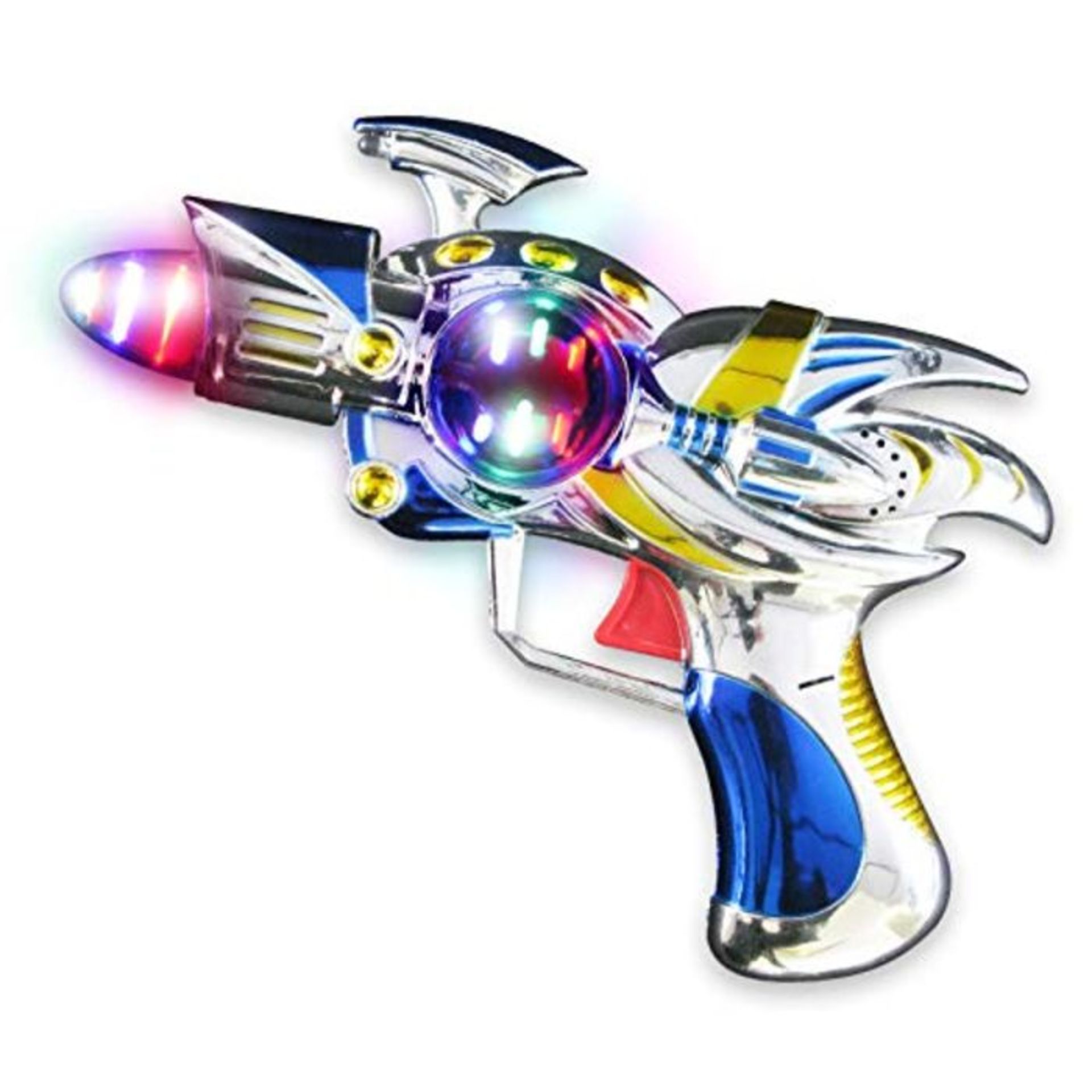 The Glow Company Flashing Space Gun With a Spinning Disco Ball Effect (1)