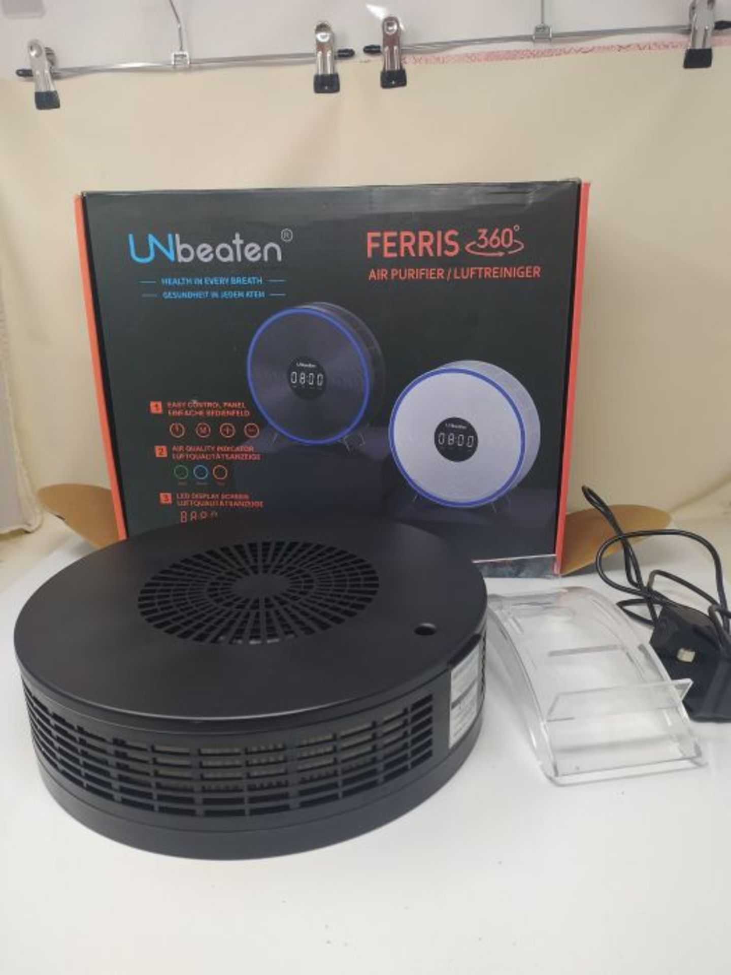 RRP £54.00 UNbeaten Air Purifiers for Bedroom Home with H13 True Hepa Filter, Remove Smoke, Dust - Image 2 of 2