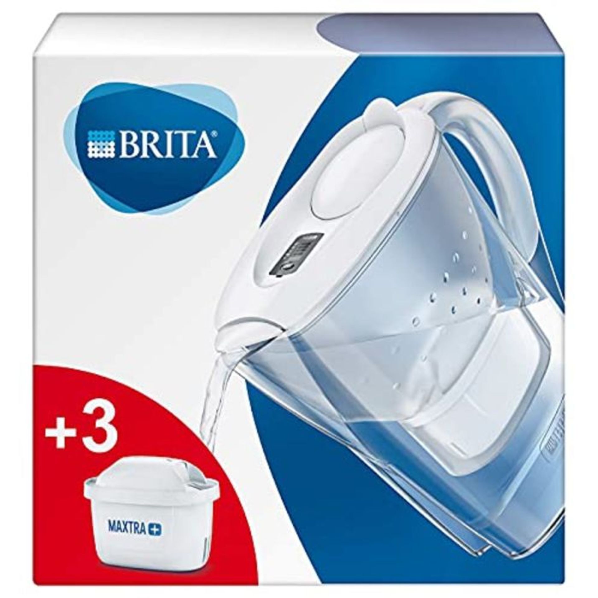 BRITA Marella fridge water filter jug for reduction of chlorine, limescale and impurit