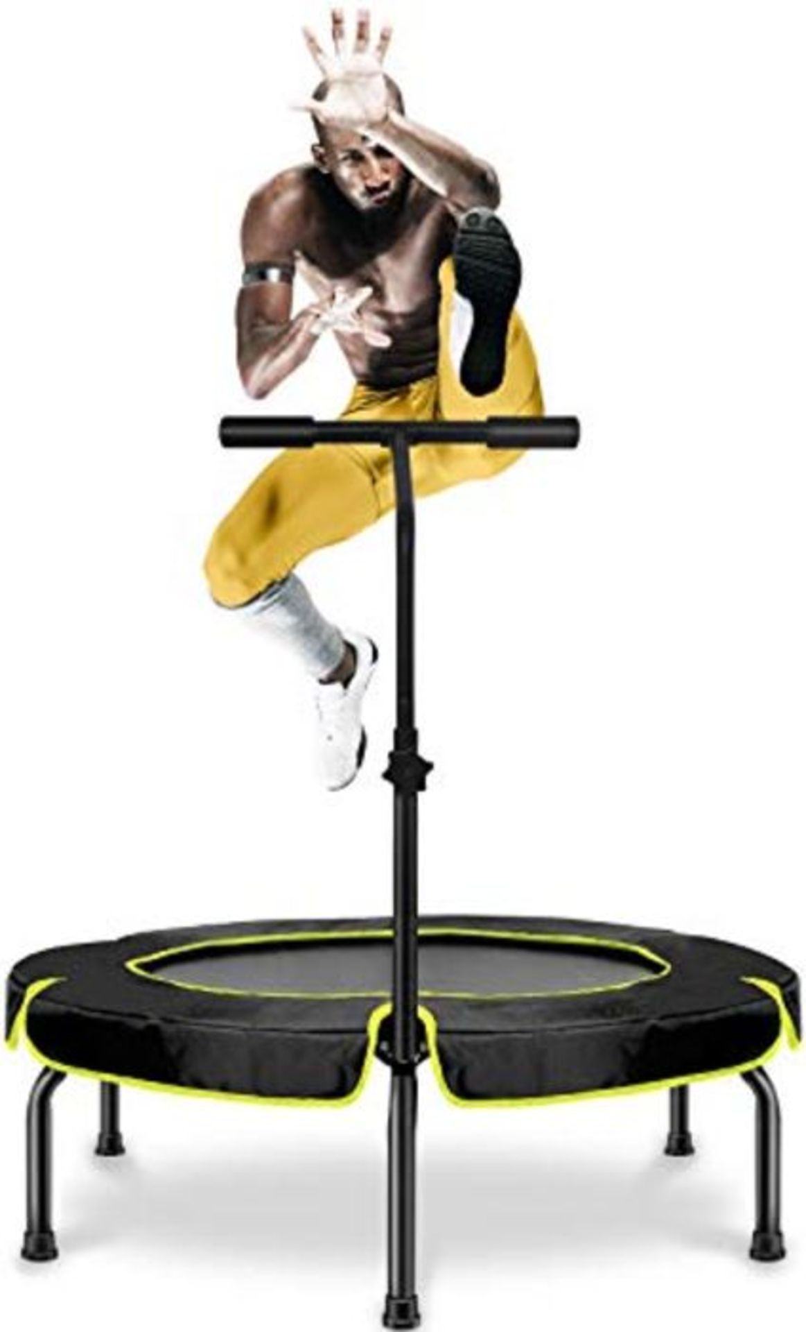 RRP £72.00 Fitness Trampoline with Handle,Home Exercise Foldable Trampoline Rebounder,40 inch,Use