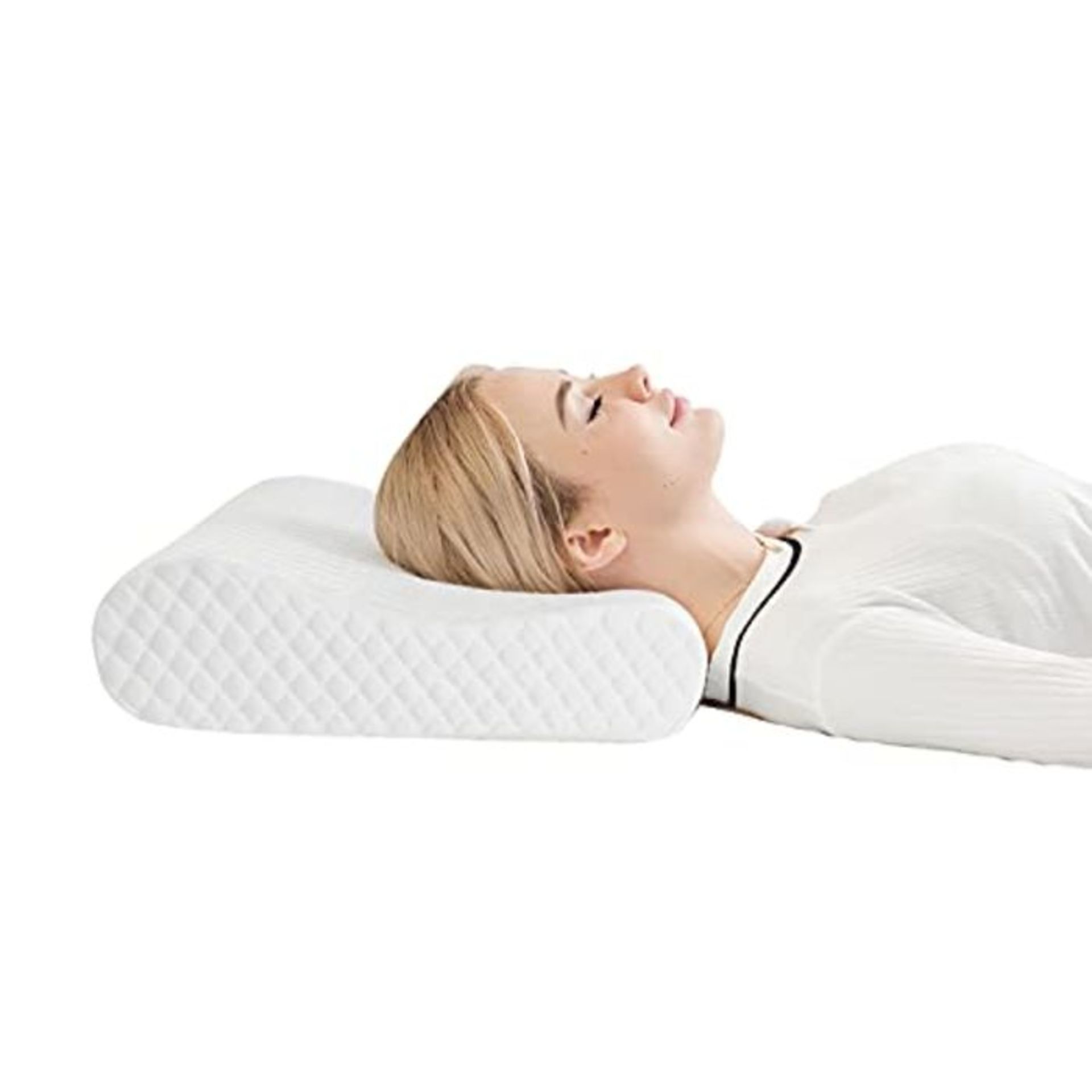 TAMPOR Orthopedic Contour Pillow Memory Foam Pillow Ergonomic Neck Support Pillow Deep
