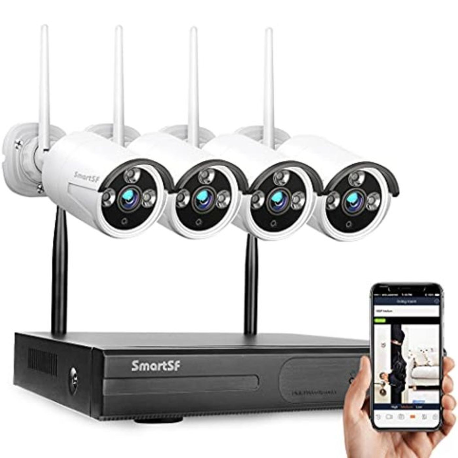 RRP £105.00 Wireless Security Camera System Outdoor Video Surveillance Recorder WiFi CCTV, 8CH 108