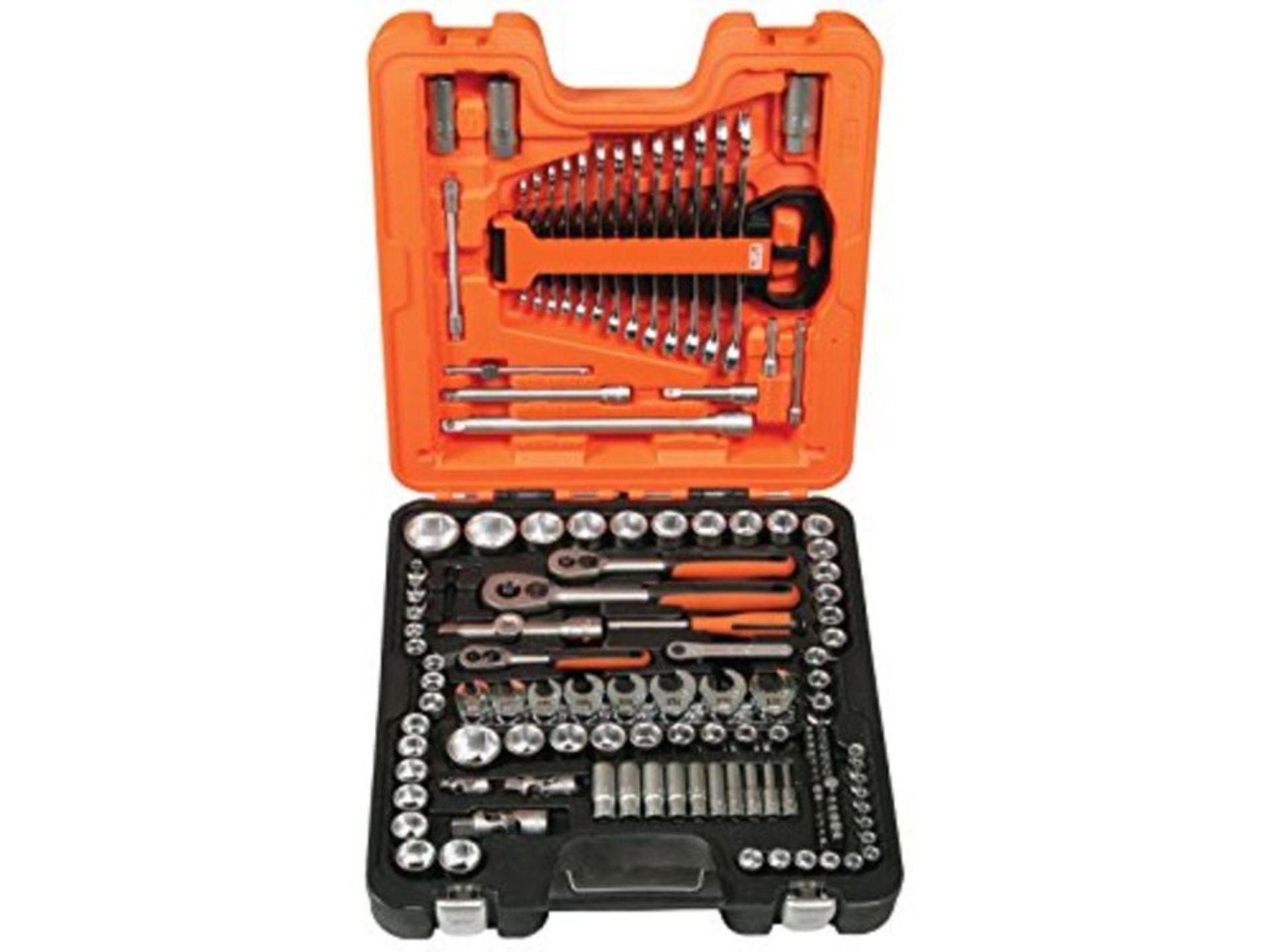 RRP £133.00 Bahco S138 Socket & Mechanical Set, Metric/AF 1/4", 3/8", 1/2" Drive, 138 Pieces