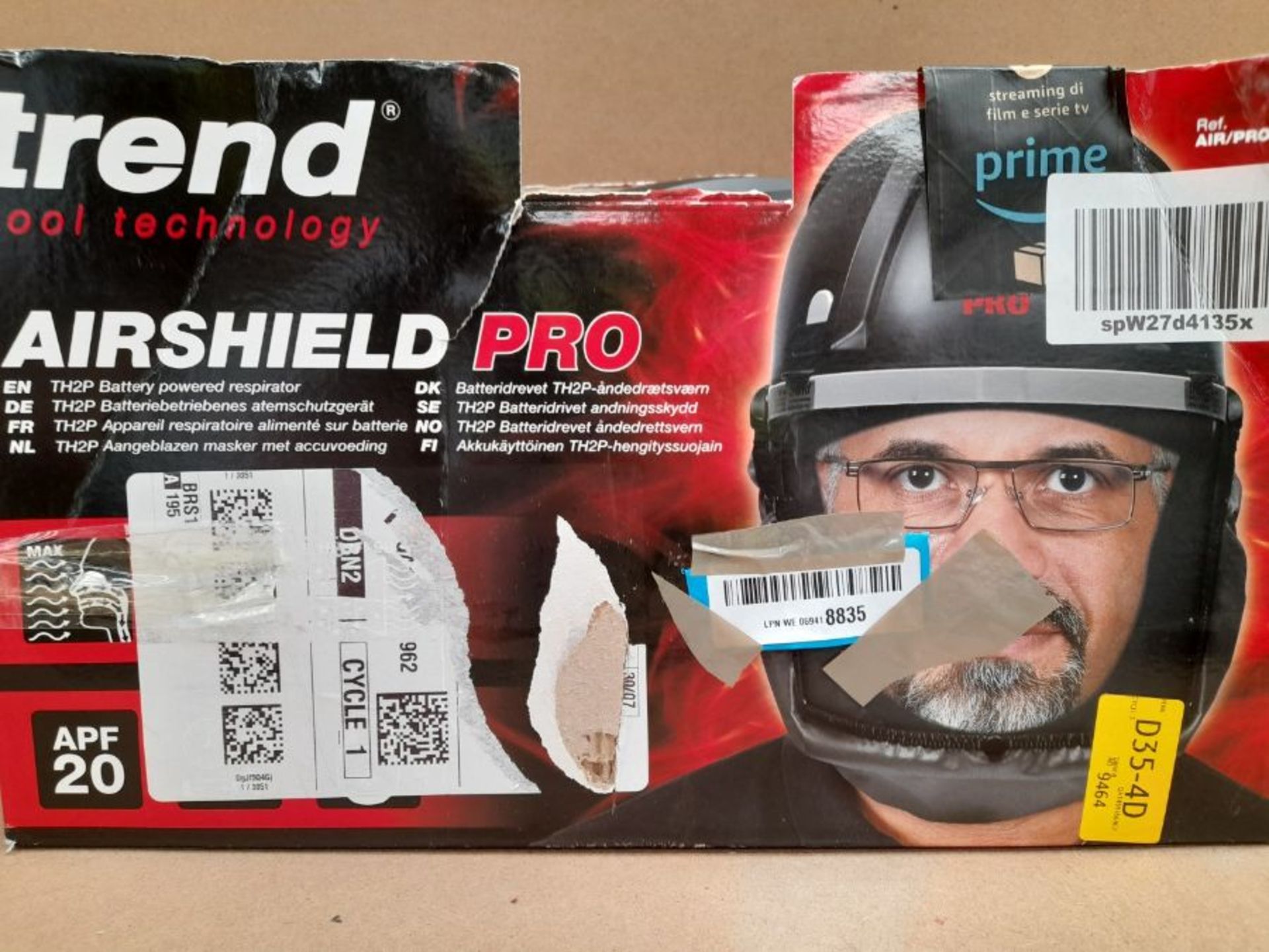 RRP £219.00 Trend AIR Airshield Pro Respirator and Face Shield Protection, Black, 240V - Image 2 of 3