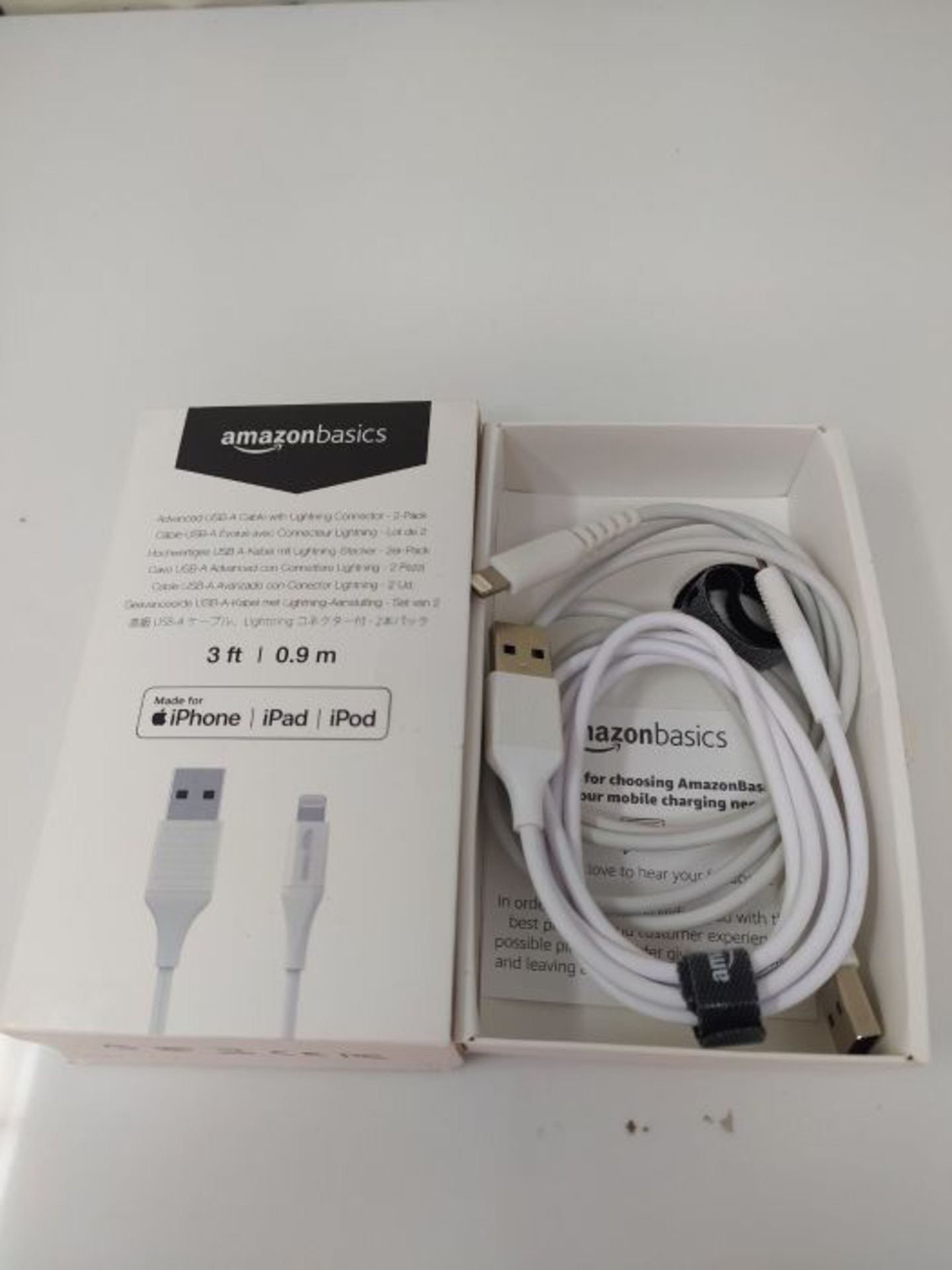 Amazon Basics Lightning to USB A Cable - Advanced Collection, MFi Certified iPhone Cha - Image 2 of 2