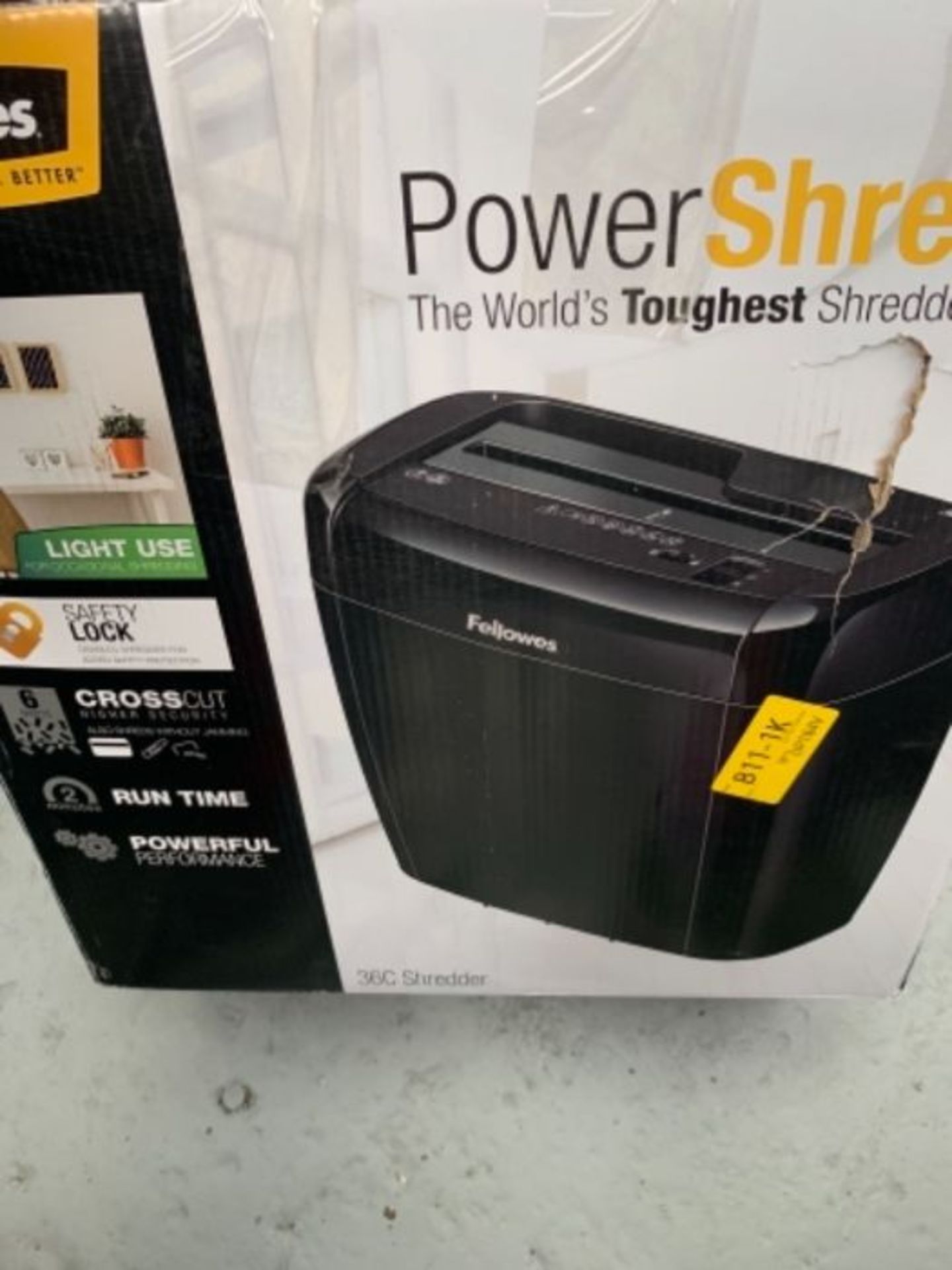 Fellowes Powershred 36C Cross Cut Personal Paper Shredder with Safety Lock for Home Us - Image 2 of 2