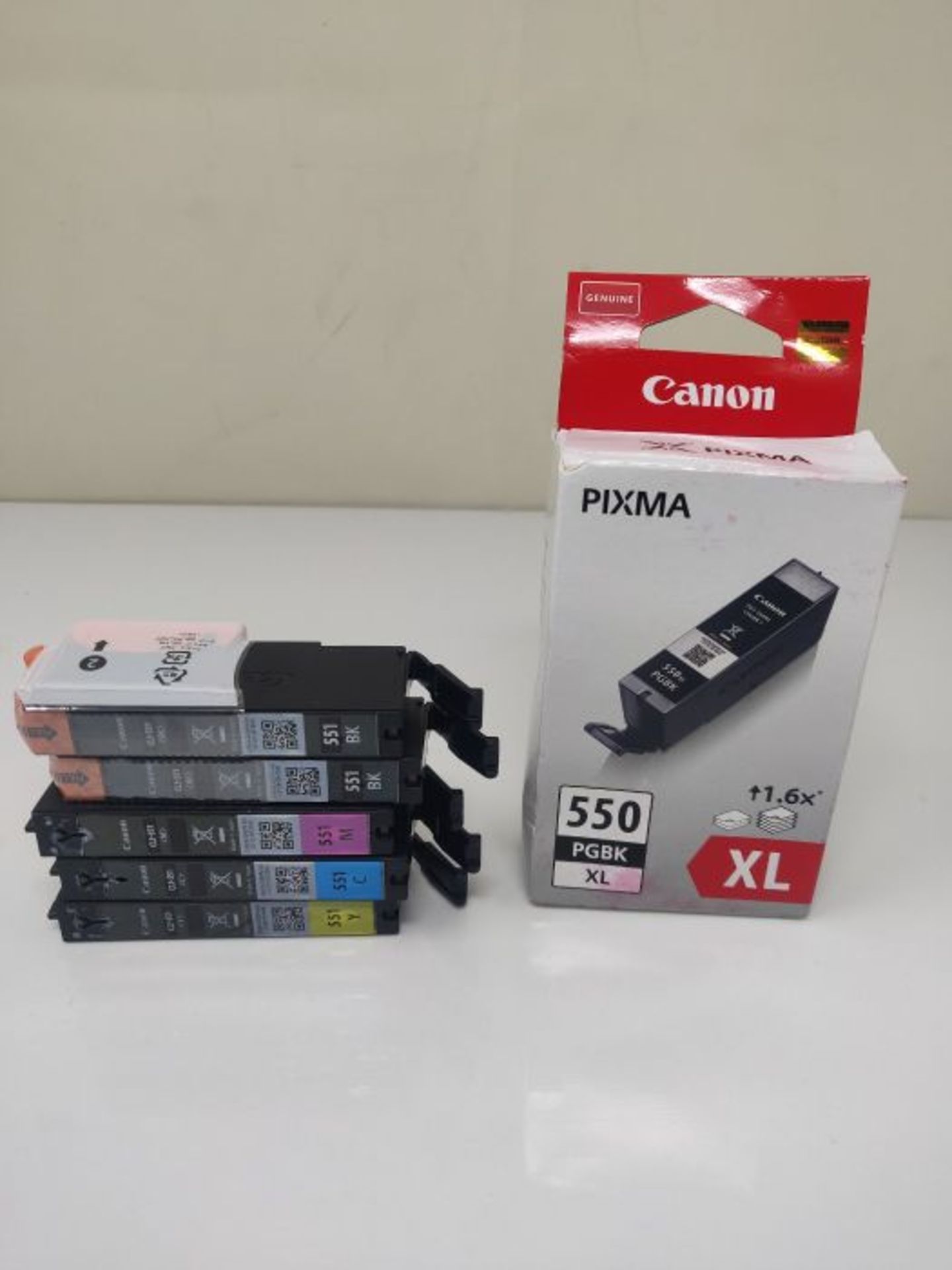 RRP £53.00 CANON Ink Cartridge Canon PGI Pack 550XL Black + CLI 551 4 colors (Cyan/Yellow/Black/M - Image 2 of 2