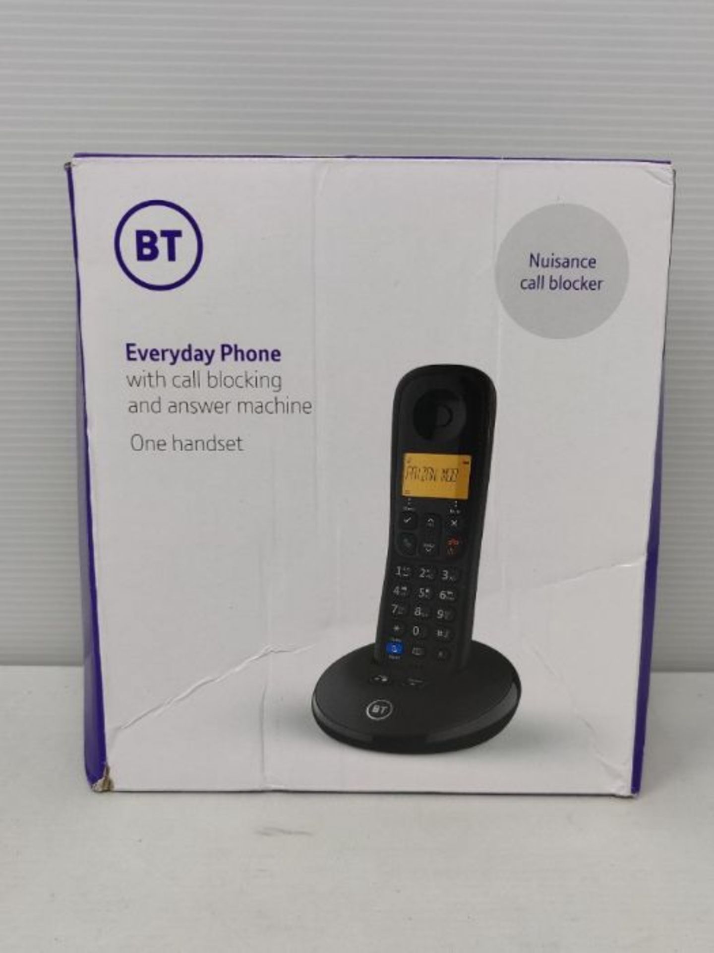BT Everyday Cordless Home Phone with Basic Call Blocking and Answering Machine, Single - Image 2 of 3