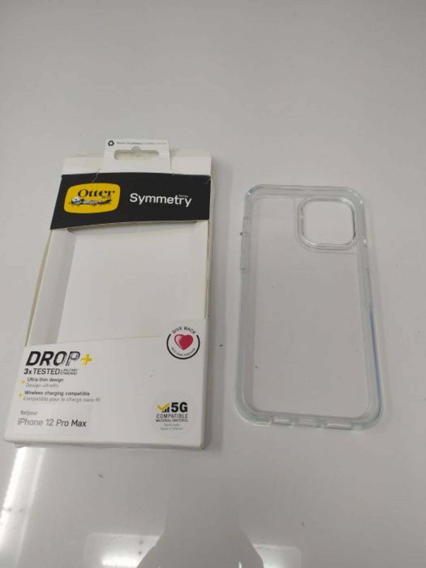 OtterBox for Apple iPhone 12 Pro Max, Sleek Drop Proof Protective Clear Case, Symmetry - Image 2 of 2