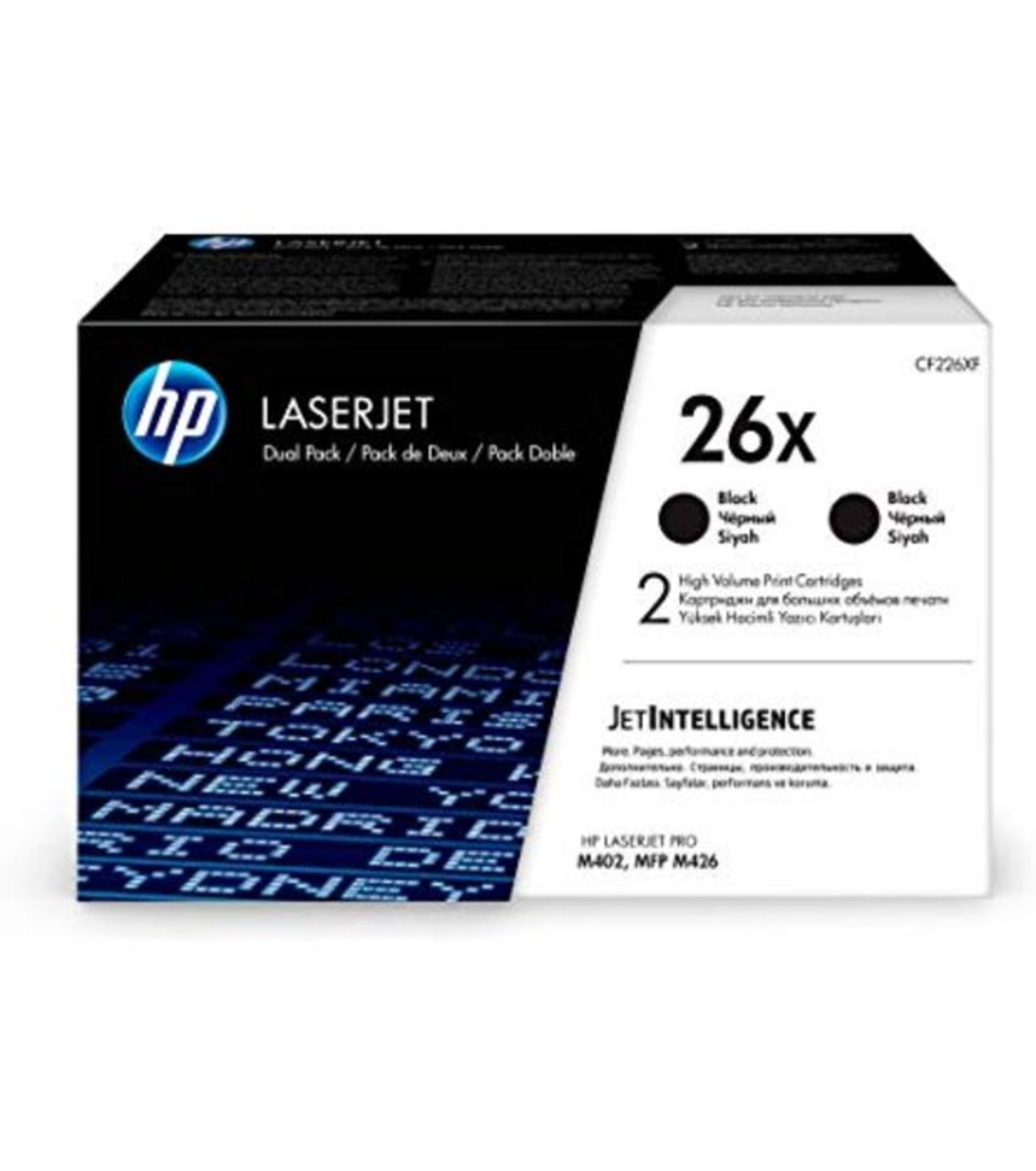 RRP £290.00 HP CF226XD 26X High Yield Original LaserJet Toner Cartridges, Black, Multipack