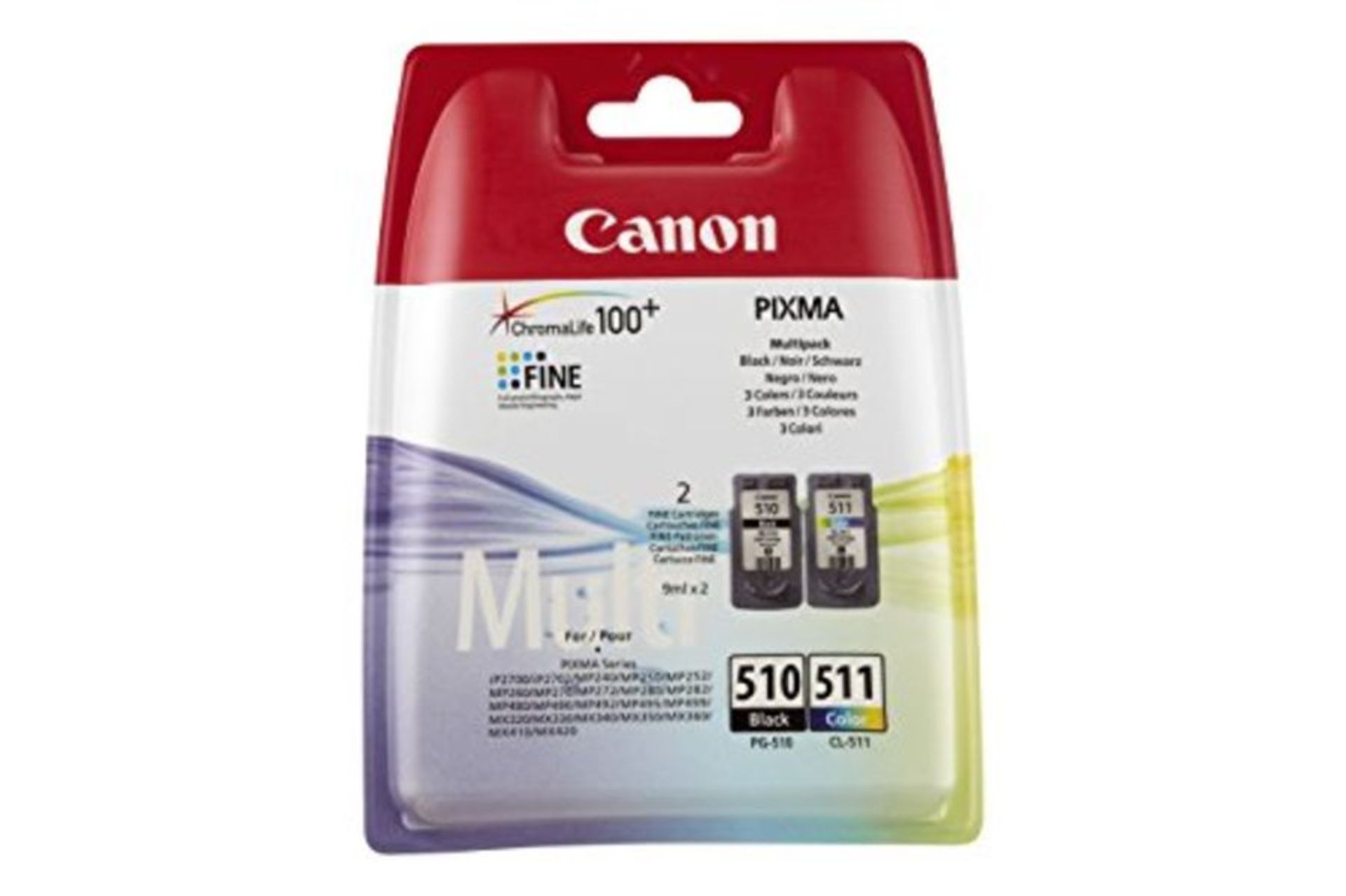 Canon PG-510 / CL-511 Black and color ink cartridge standard capacity black: 240 color