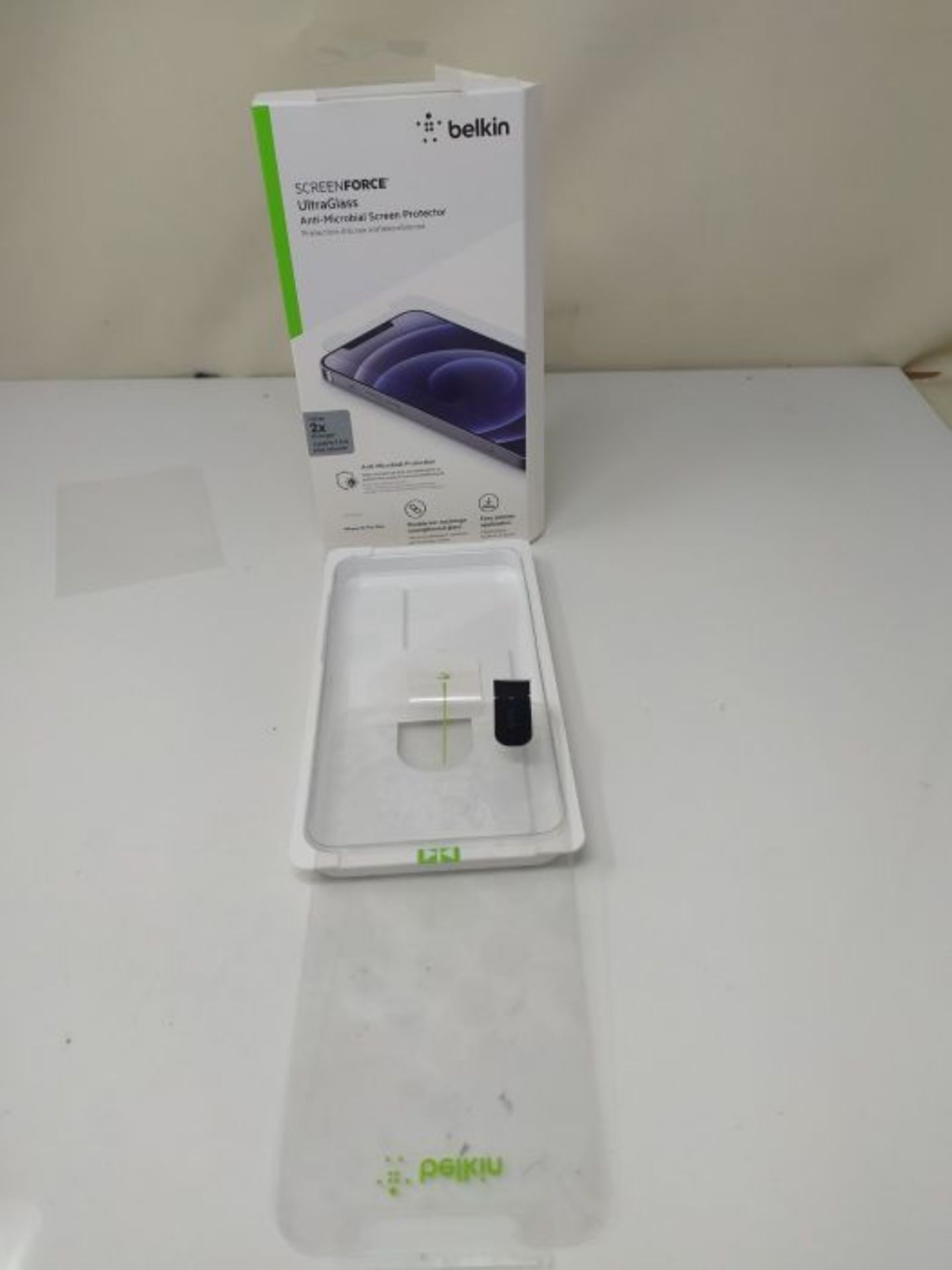 Belkin iPhone 12 Pro Max Screen Protector UltraGlass Anti-Microbial (Ultimate Protecti - Image 2 of 2
