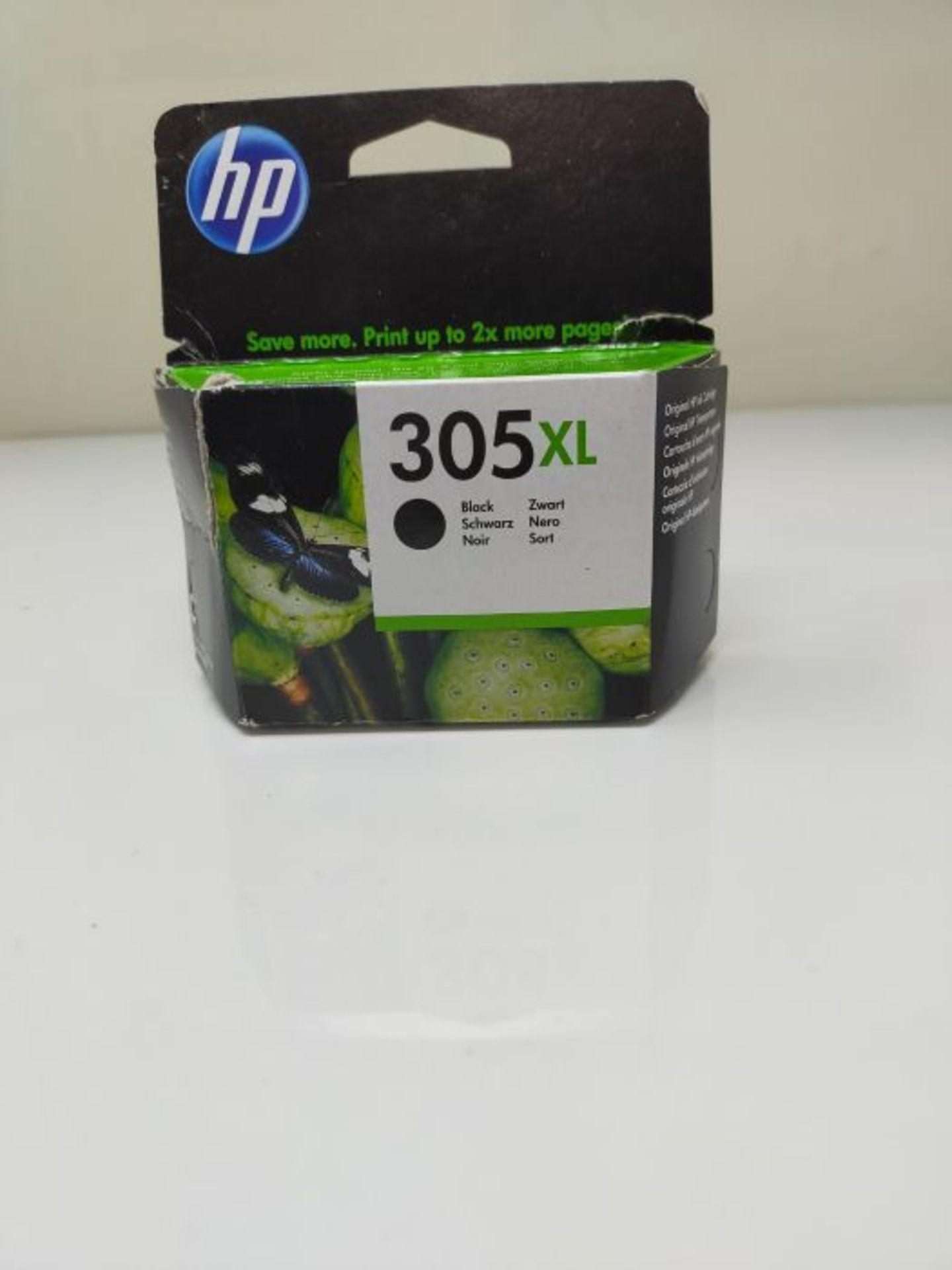 HP 3YM62AE 305XL High Yield Original Ink Cartridge, Black, Single Pack - Image 2 of 3
