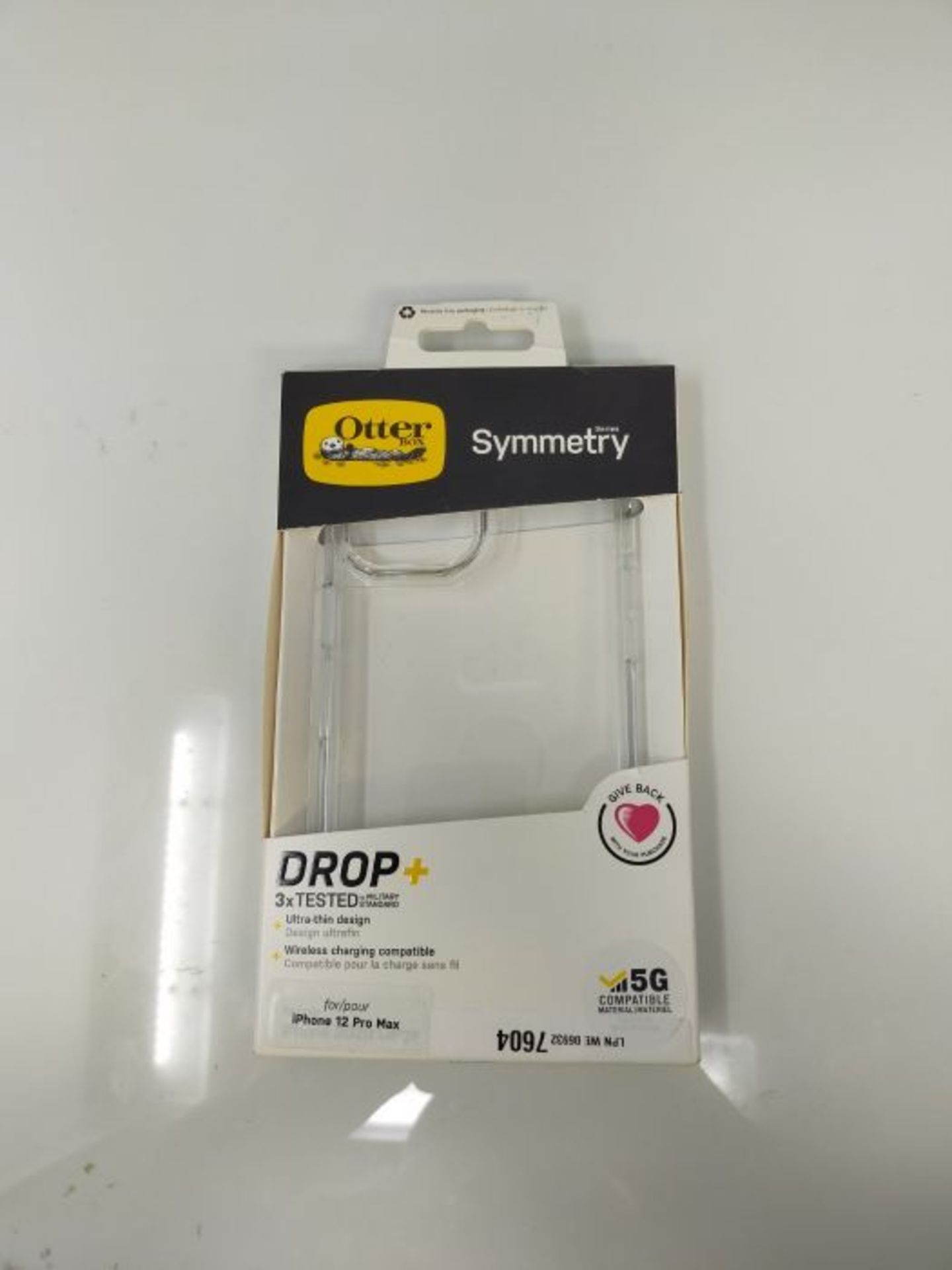 OtterBox for Apple iPhone 12 Pro Max, Sleek Drop Proof Protective Clear Case, Symmetry - Image 2 of 3