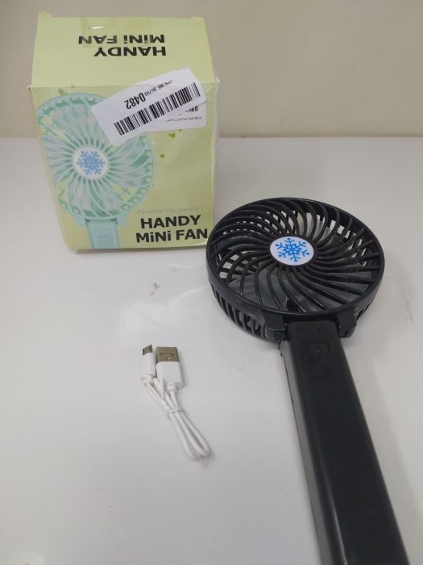 Handheld USB Fan,Mini Portable Personal Outdoor Fan with Rechargeable 2200 mAh,Foldabl - Image 2 of 2