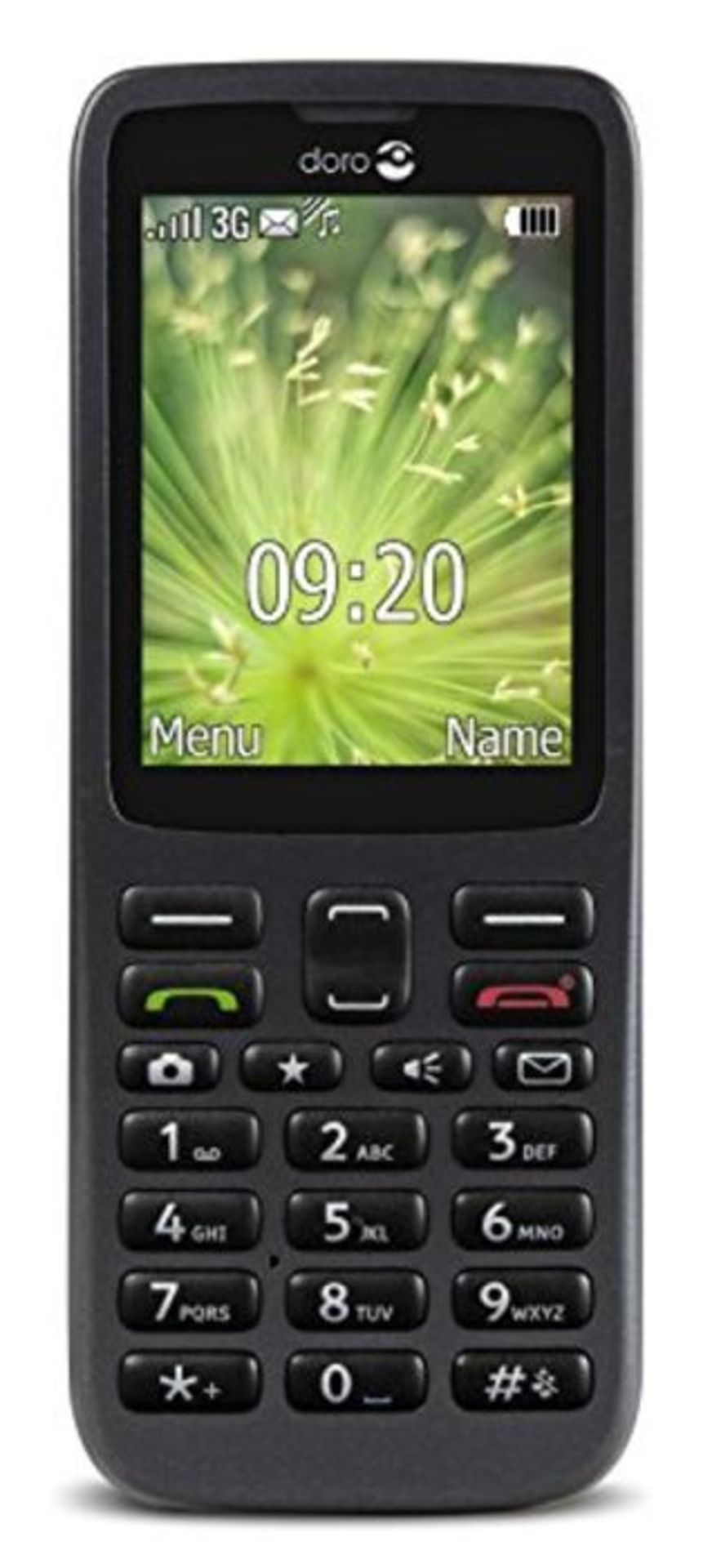 Doro 5516 Unlocked Easy-to-Use Classic Mobile Phone for Seniors for 3G Networks (Black