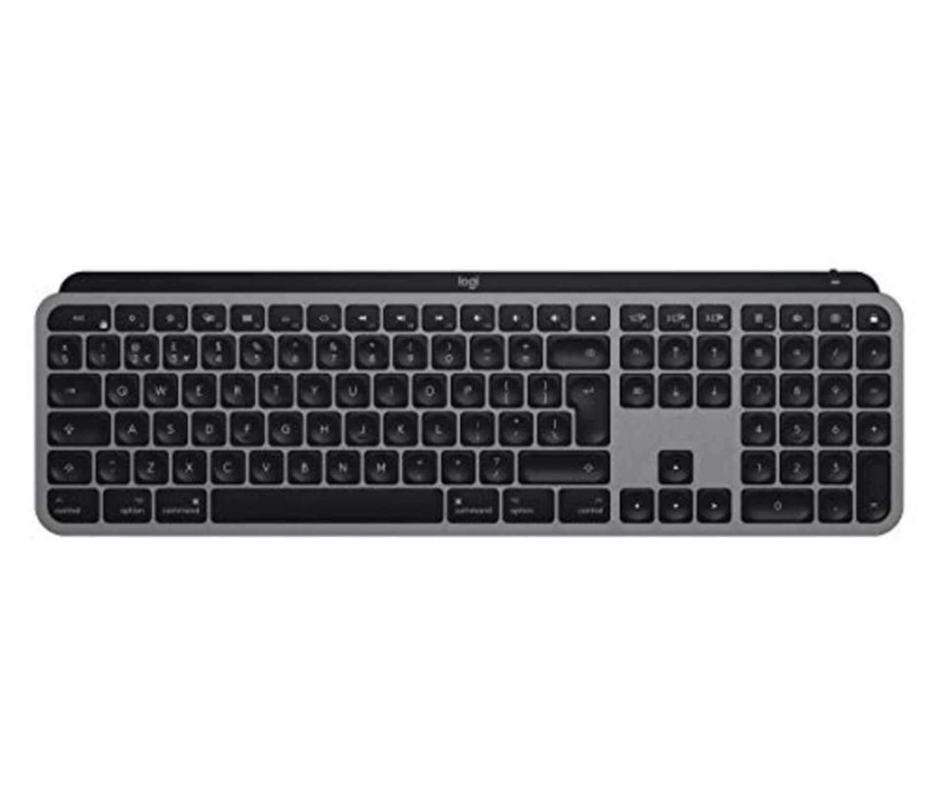 RRP £90.00 Logitech MX Keys Advanced Wireless Illuminated Keyboard for Mac, Tactile Responsive Ty