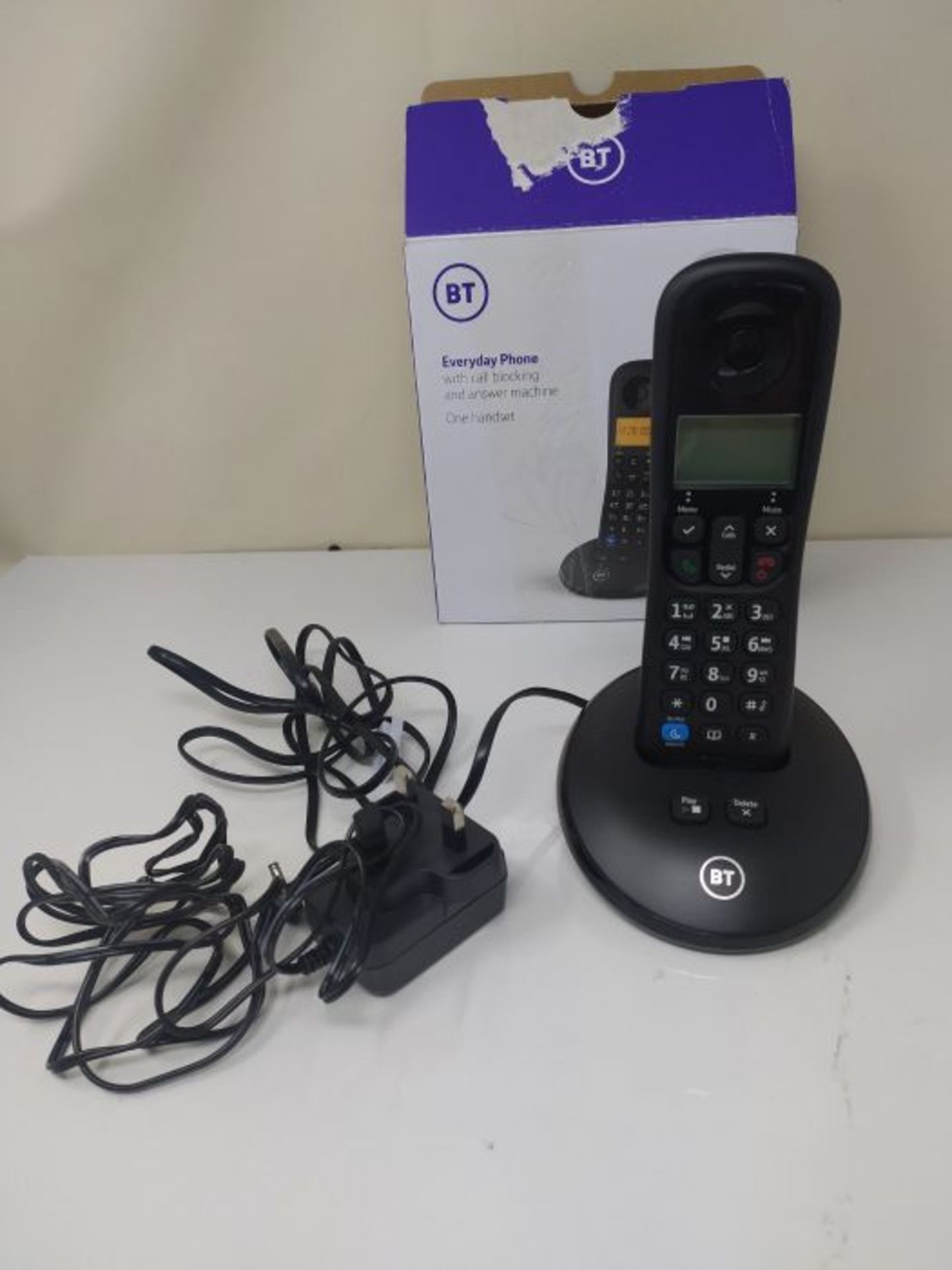 BT Everyday Cordless Home Phone with Basic Call Blocking and Answering Machine, Single - Image 2 of 2