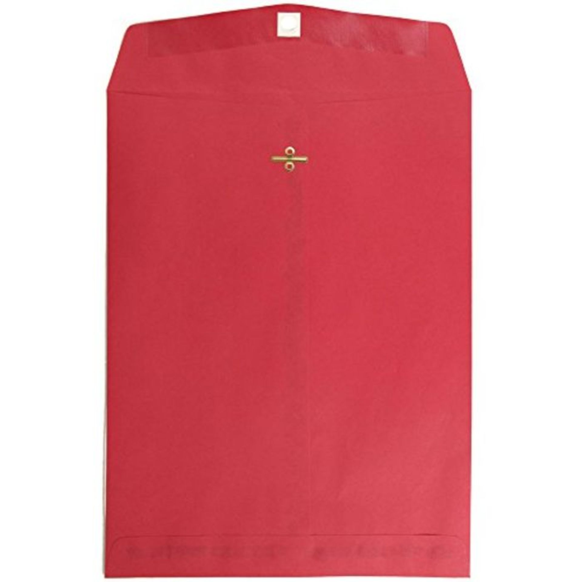 JAM Paper Open End Catalog Envelopes with Clasp Closure - 254 x 330.2 mm - Red Recycle