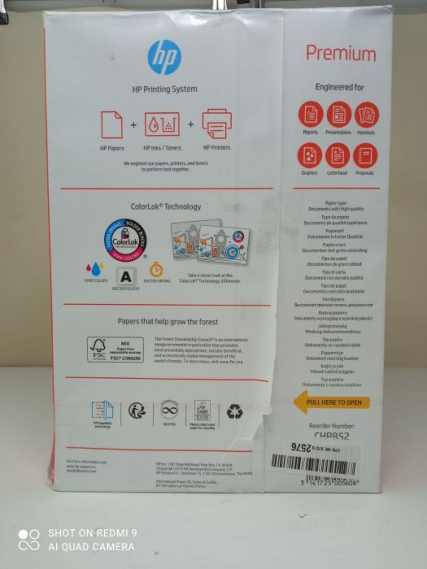 HP Papers CHP852 A4 90 gsm FSC Premium Paper, White - Image 3 of 3