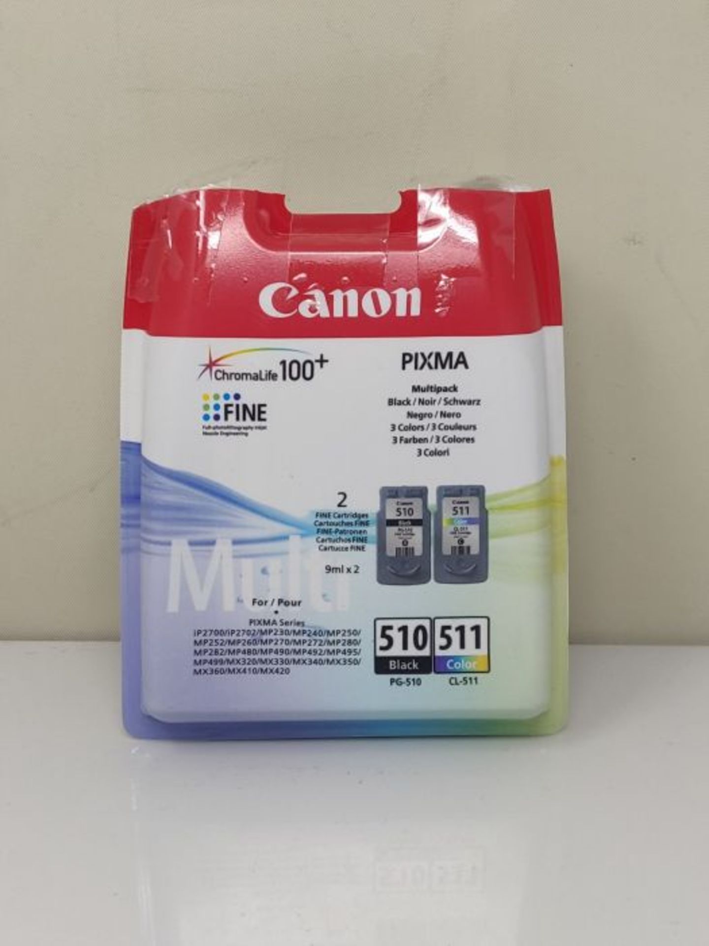 Canon PG-510 / CL-511 Black and color ink cartridge standard capacity black: 240 color - Image 2 of 3