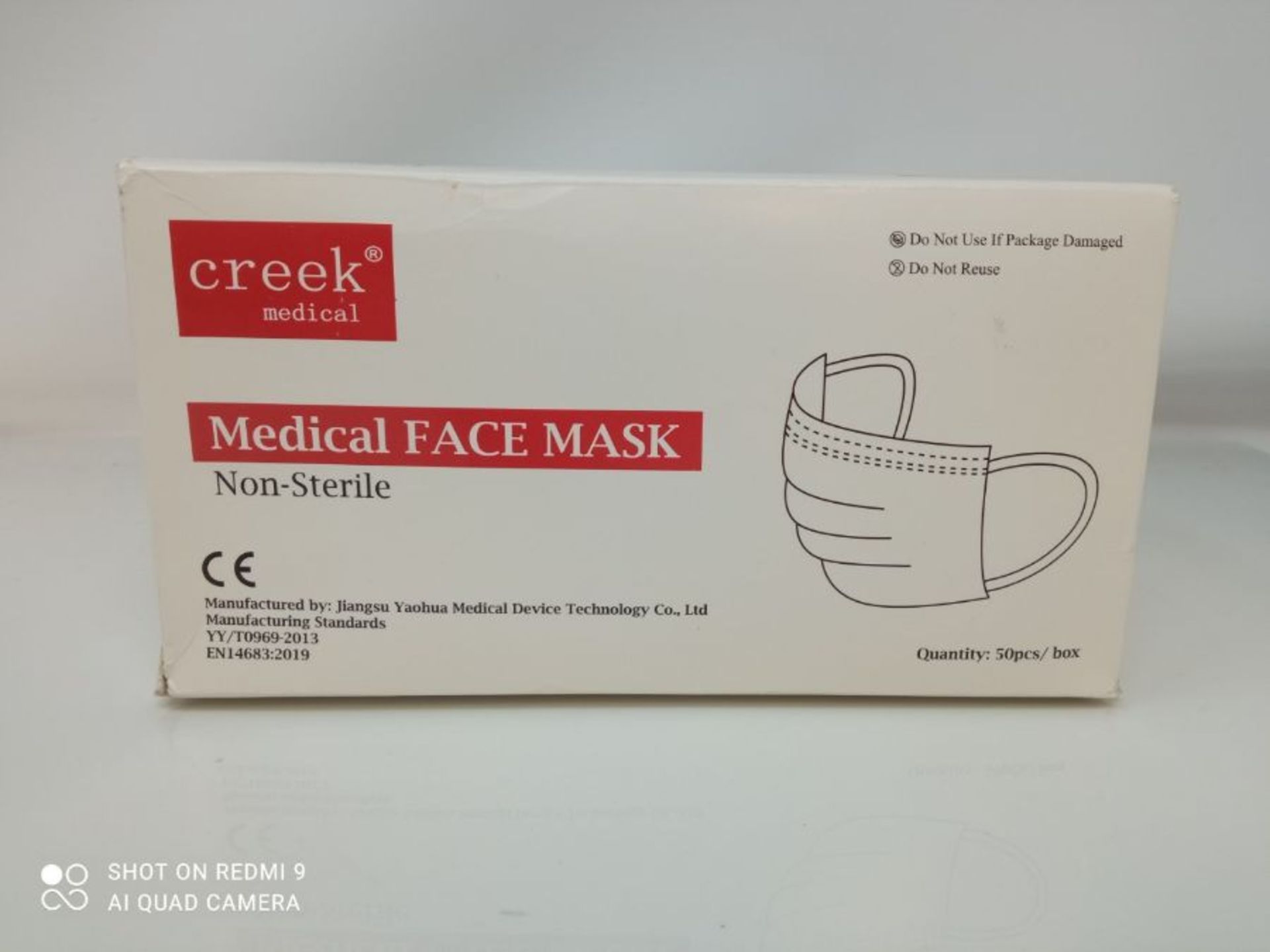 creek medical CE Approved and Tested 3-Layer Medical Surgical Mask Type I, Non-Sterile - Image 3 of 3