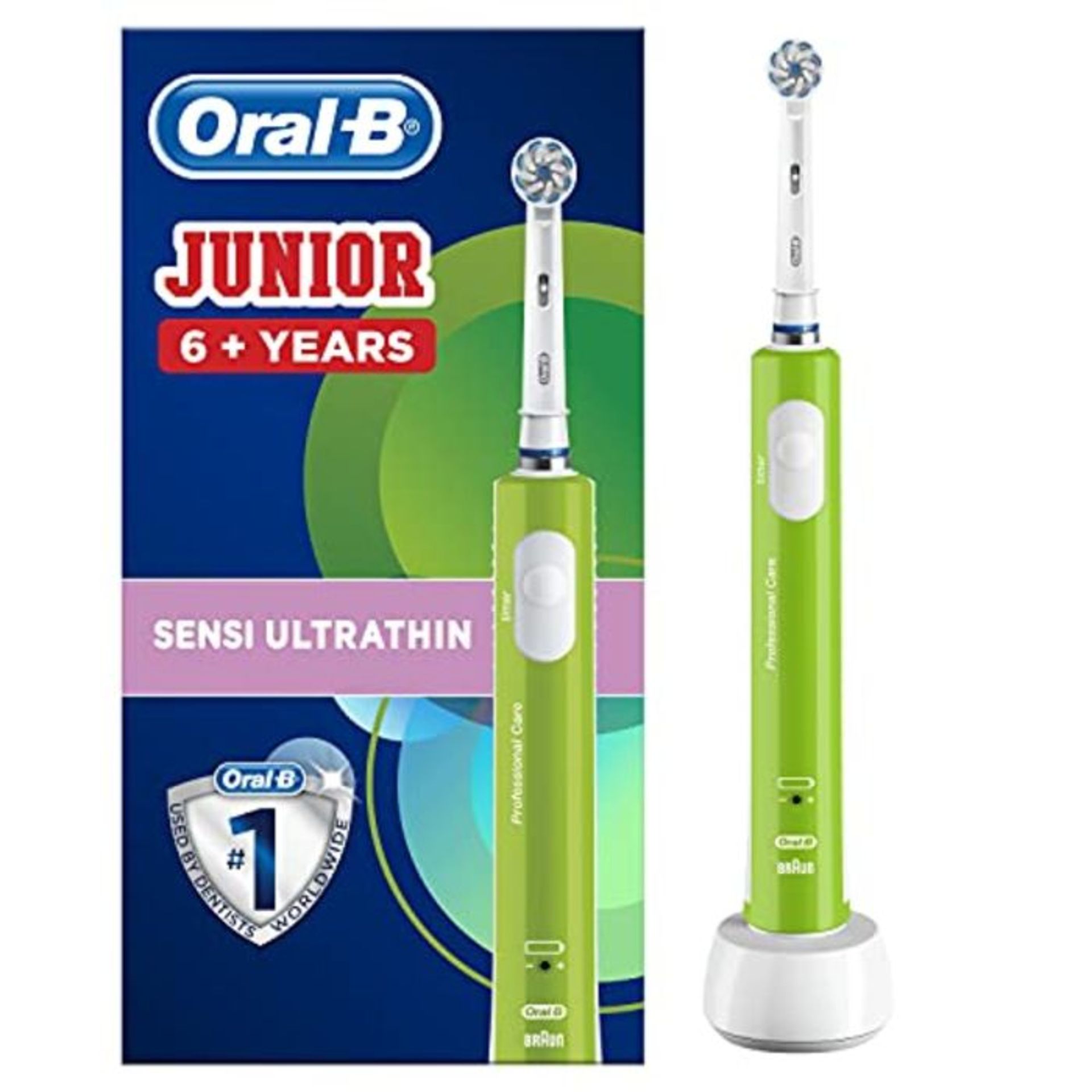 Oral-B Junior Kids Electric Rechargeable Toothbrush for Children Age 6-12, 1 Brush Han