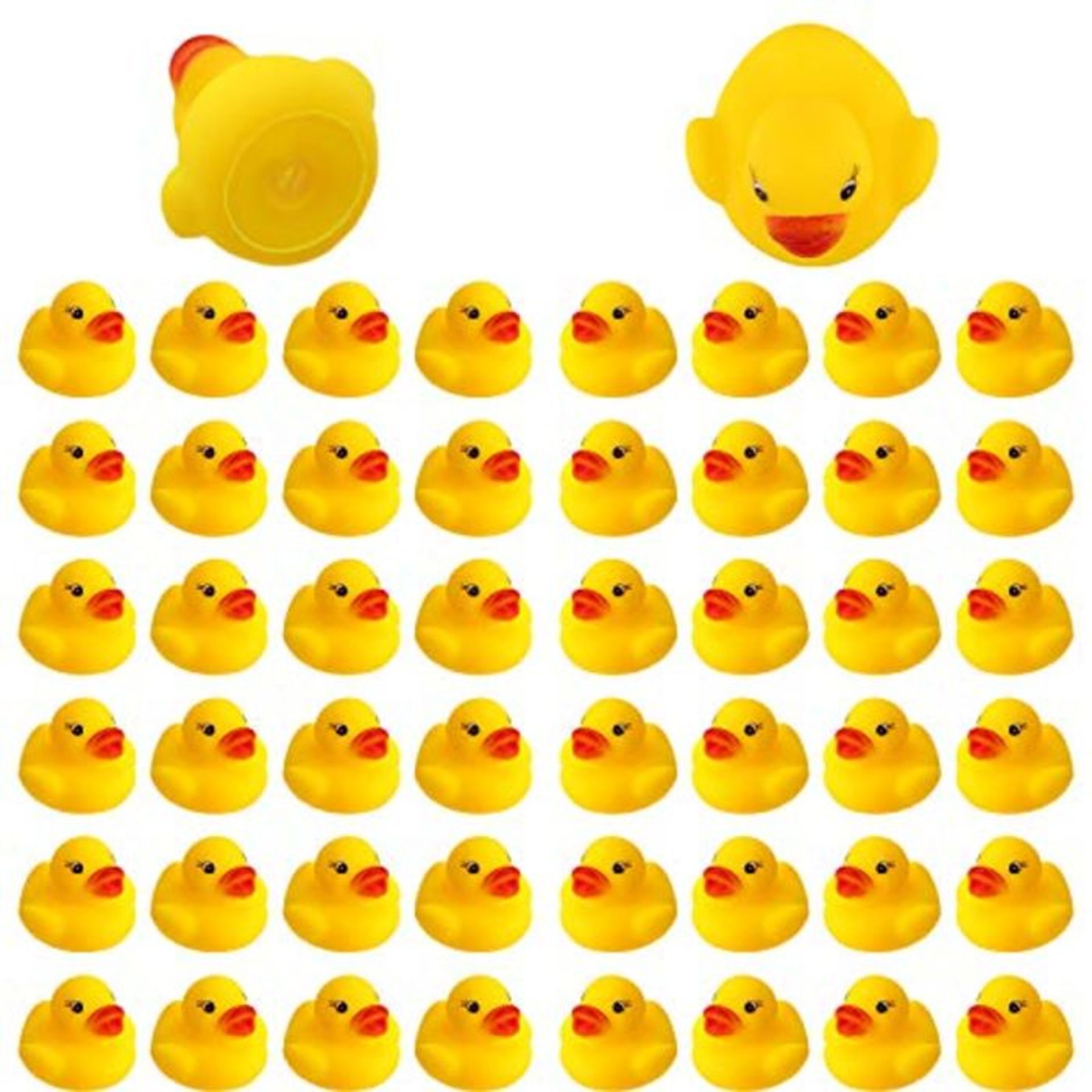 [INCOMPLETE] SAVITA 50pcs Rubber Ducky Bath Toy for Kids, Float and Squeak Mini Small