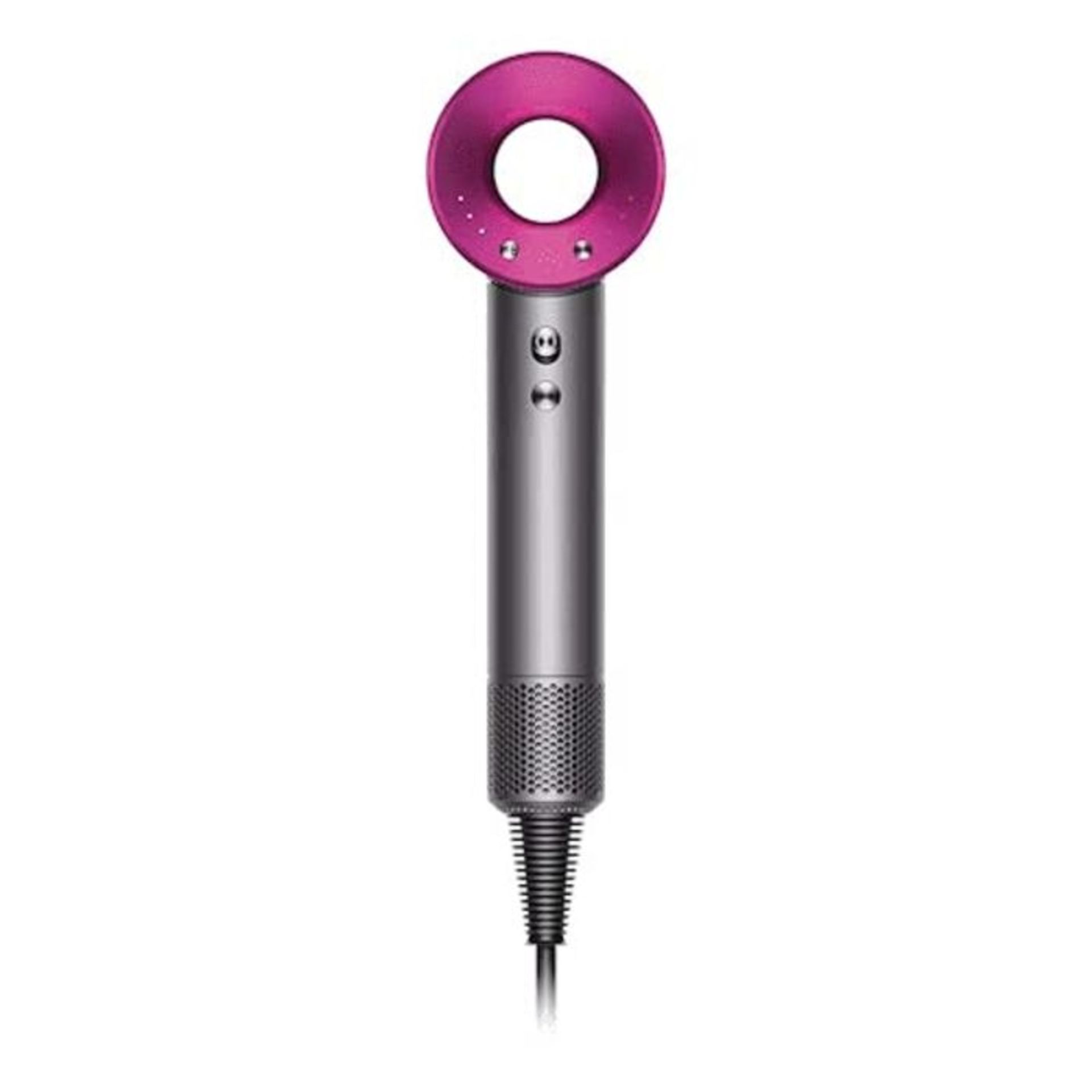 RRP £390.00 Dyson Hair Dryer, Iron/Fuchsia, 1200W [MISSING BUTTONS]