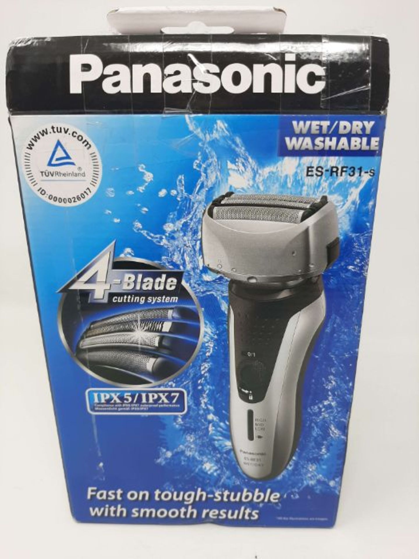 RRP £52.00 Panasonic ES-RF31-S511 Wet and Dry Electric 4-Blade Shaver for Men, UK 2 Pin Plug - Image 2 of 2