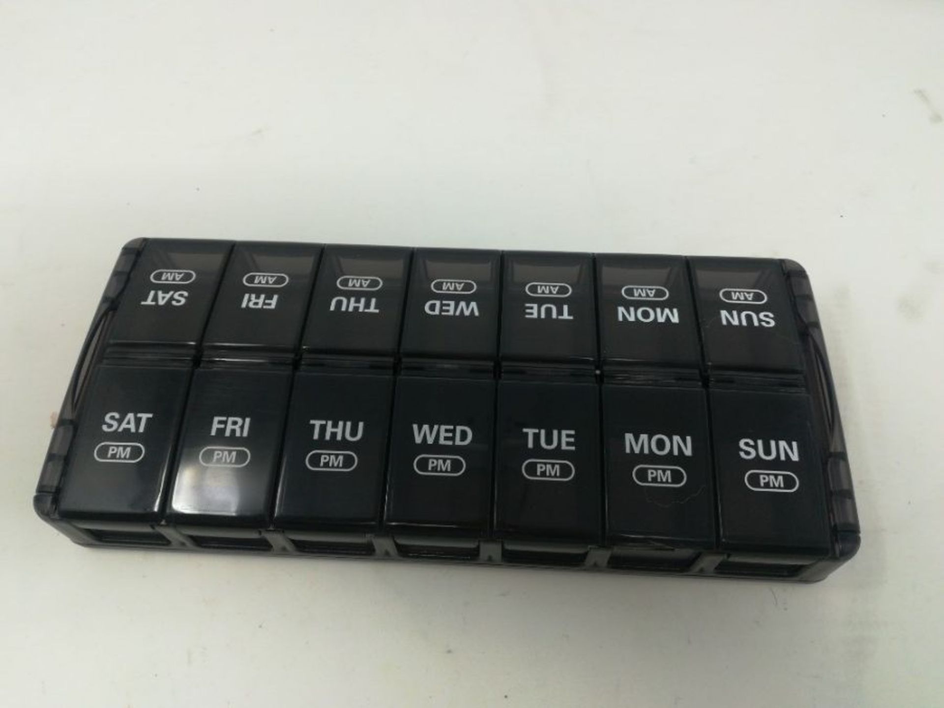 SUKUOS Pill Box 7 Day AM PM (Twice a Day) Quick Fill Weekly Pill Box Case 2020 Version - Image 2 of 2