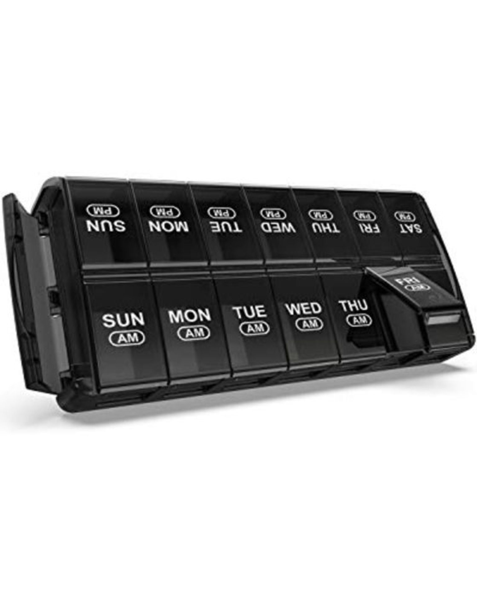 SUKUOS Pill Box 7 Day AM PM (Twice a Day) Quick Fill Weekly Pill Box Case 2020 Version