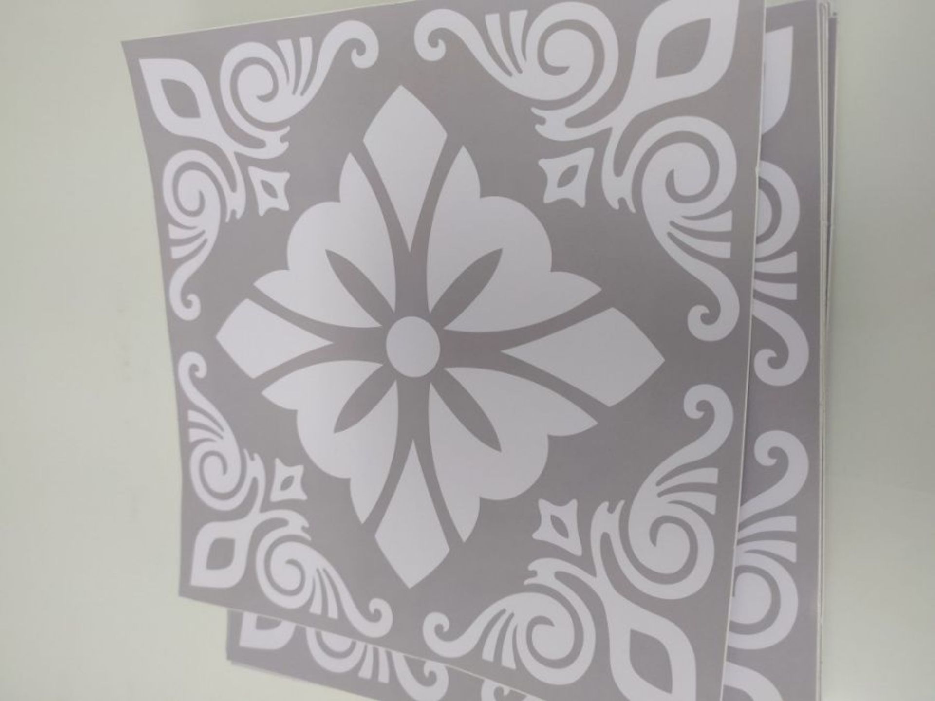 WALPLUS Wall Tile Sticker 15cm(6") 24 pcs Light Grey Cement DIY Art Home Decorations S - Image 2 of 2