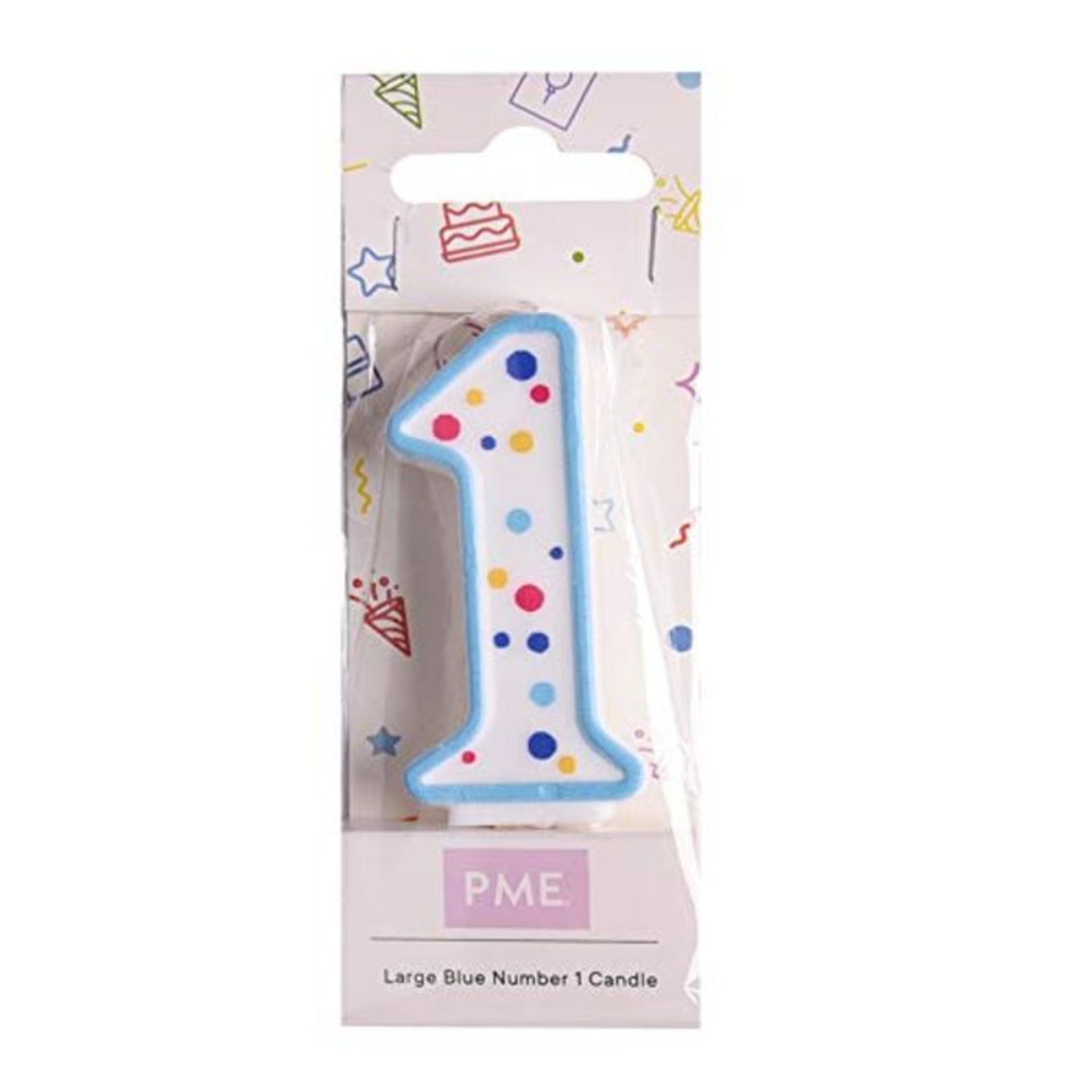 PME Blue Number 1 Candle, Large Size