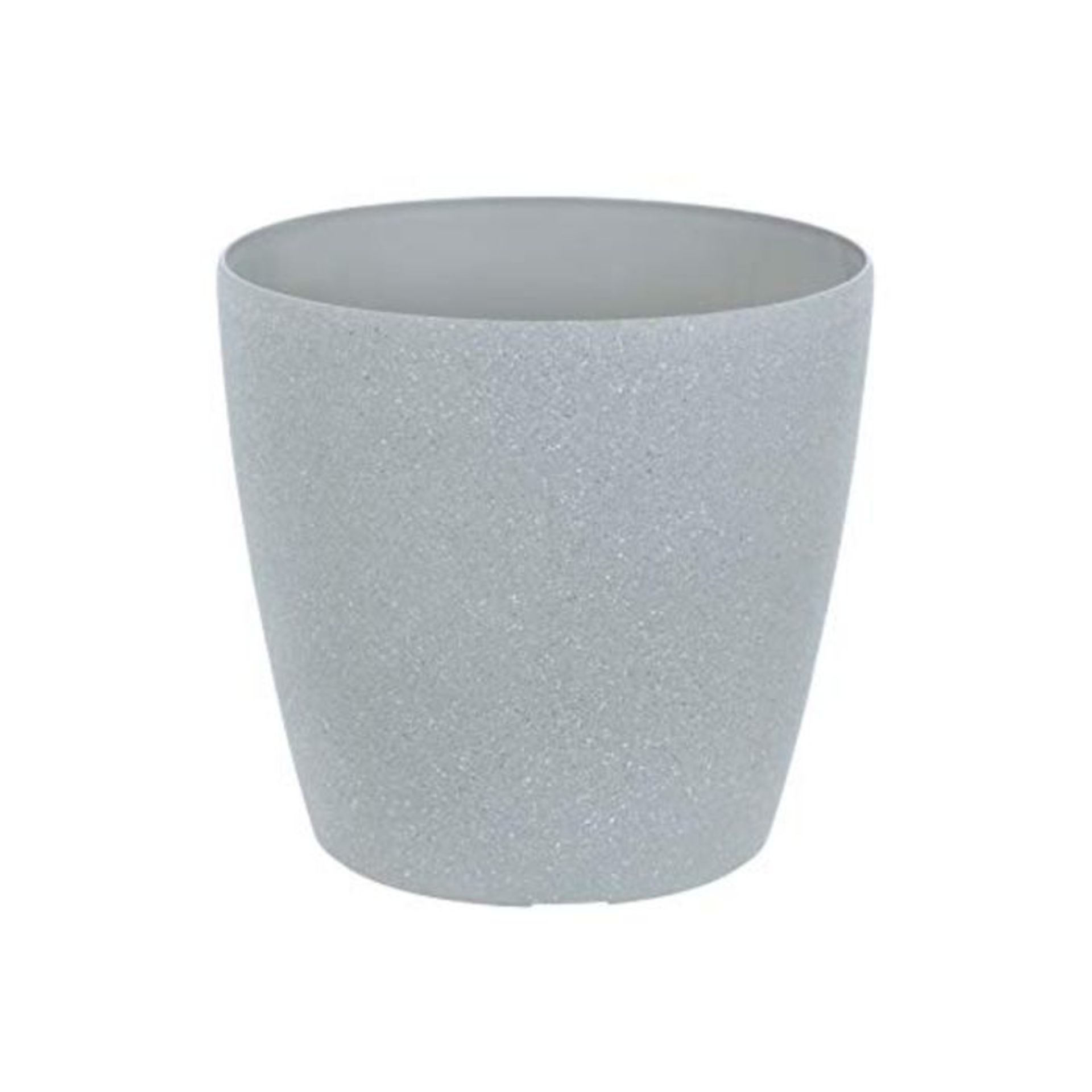 Round Plant Pot With Sandstone Effect Plastic Garden Home Gardening Planter Accessory