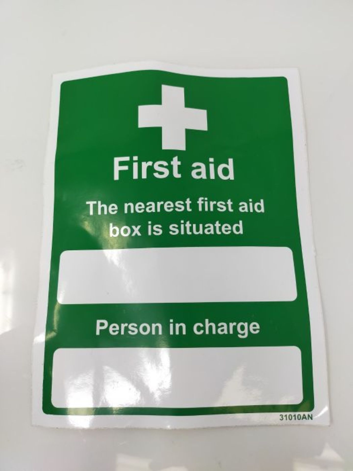 VSafety Box Situated/Person In Charge Sign - Portrait - 150mm x 200mm - Self Adhesive - Image 2 of 2
