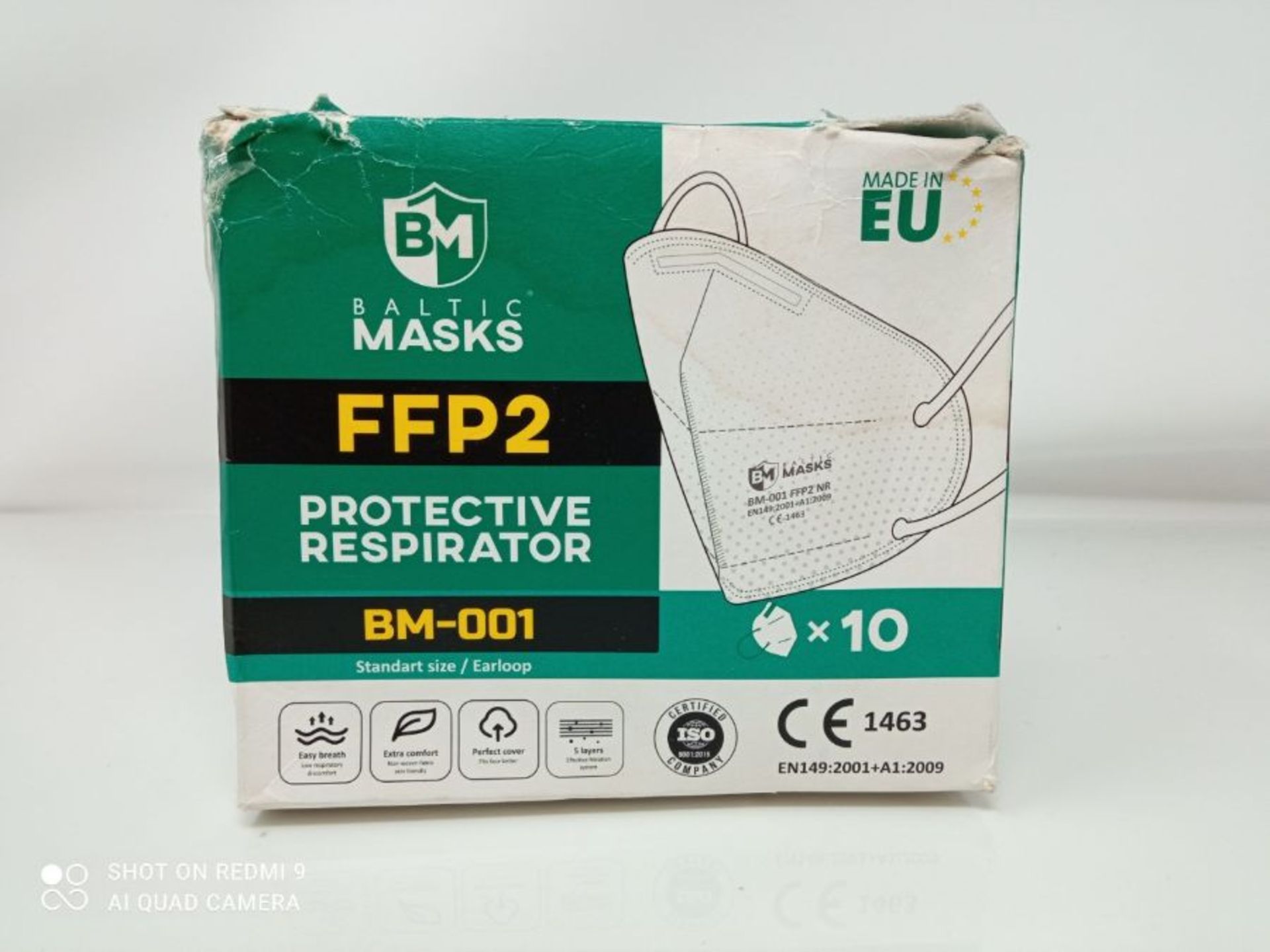 [INCOMPLETE] Baltic Masks FFP2 Disposable Respirator Protective Face Mask 5 Layer Filt - Image 3 of 3