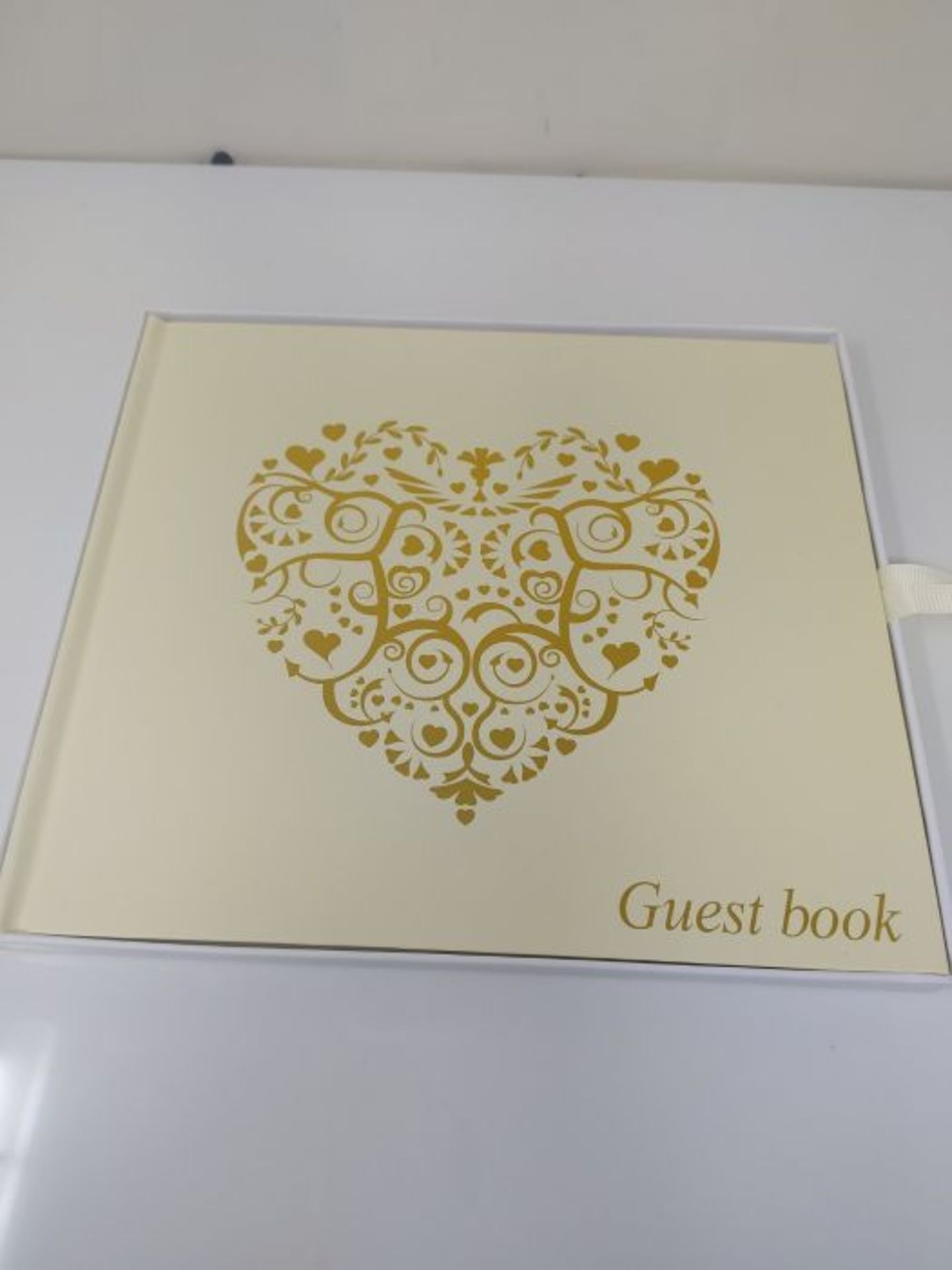 Neviti Vintage Romance Guest Book, Paper, Gold, 22 x 19.5 x 1.5 cm - Image 2 of 2