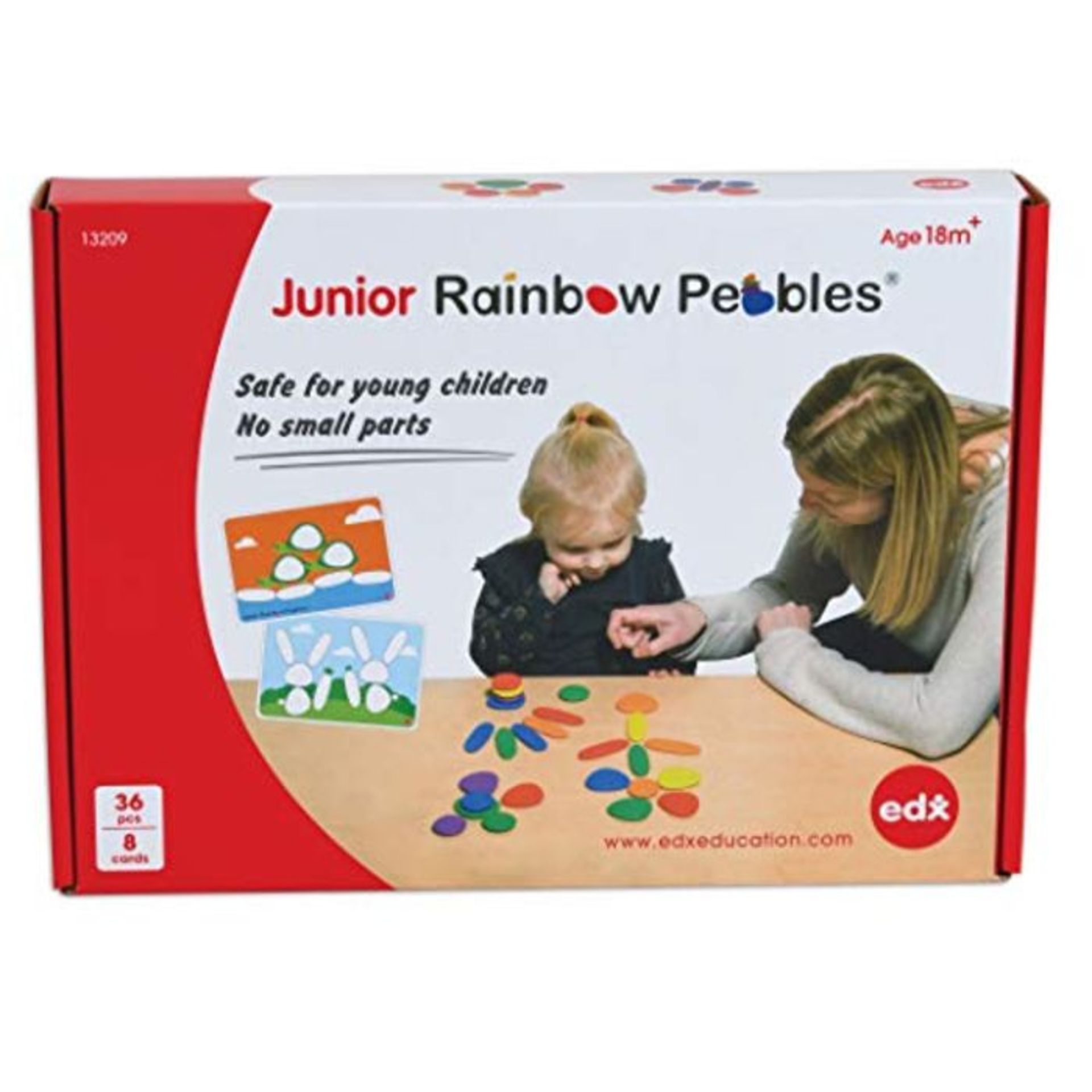 edxeducation Junior Rainbow Pebbles - Sorting And Stacking Stones - Early Math Manipul