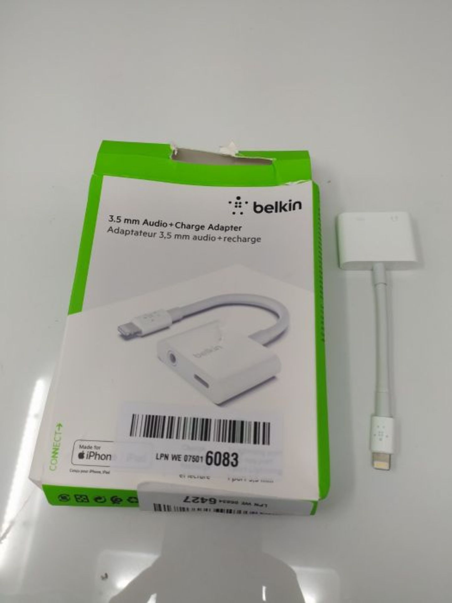 Belkin 3.5 mm Audio + Charge Rockstar (iPhone Aux Adapter/iPhone Charging Adapter for - Image 2 of 2