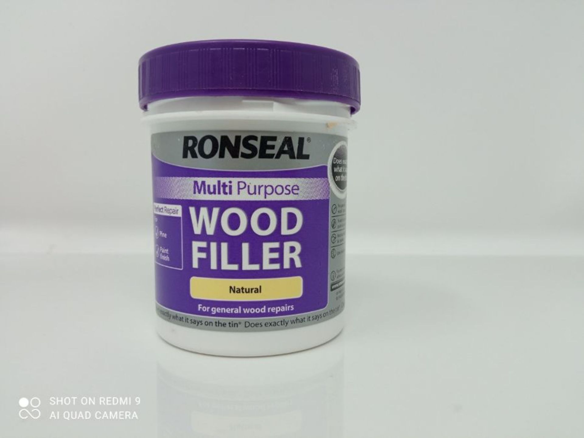 RONSEAL 34735 Ronseal Multi-Purpose Wood Filler - Natural, Purple, 250g - Image 2 of 2