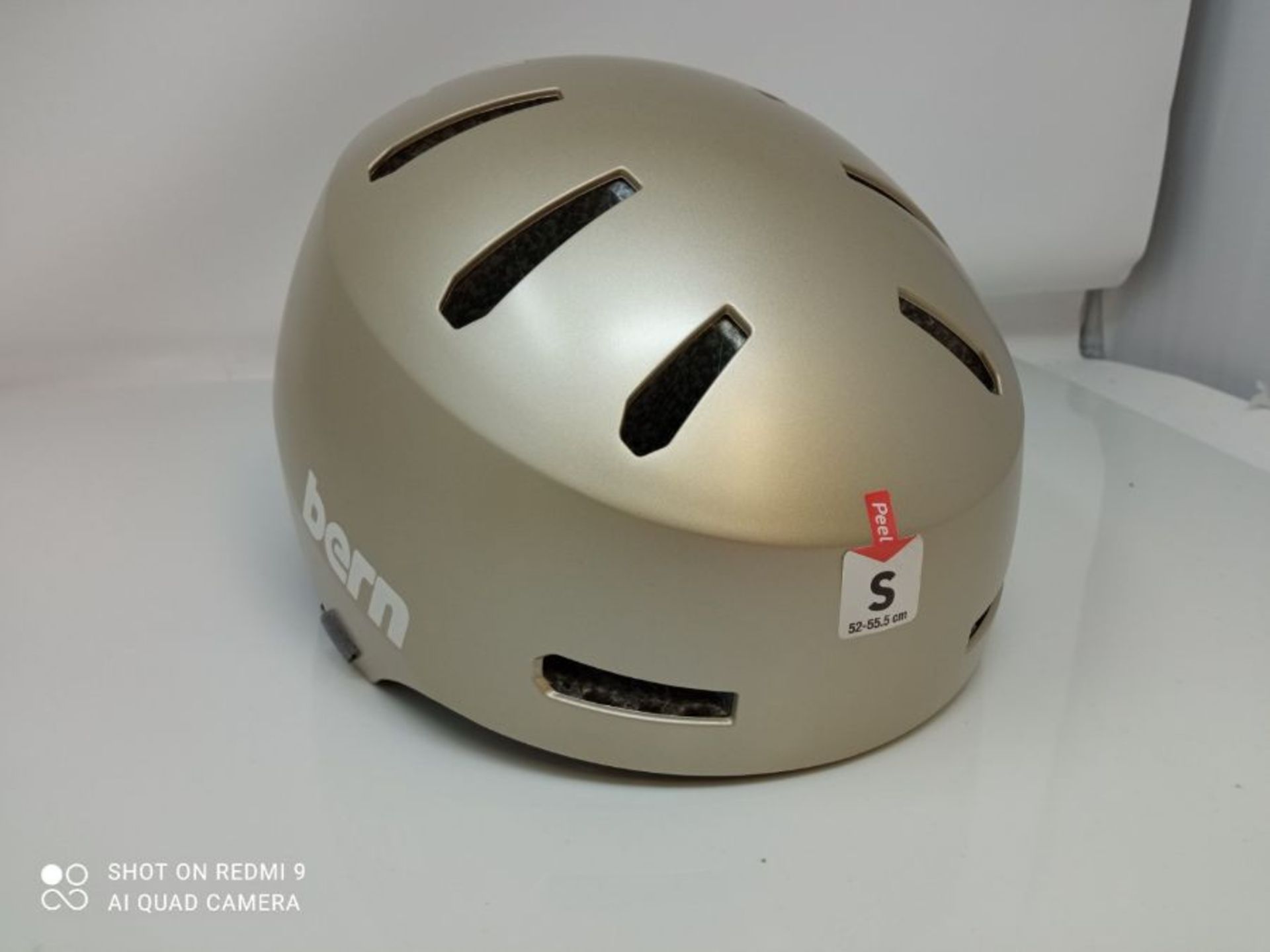 Bern Unisex's Macon 2.0 Cycle Helmet, Metallic Champagne, Small