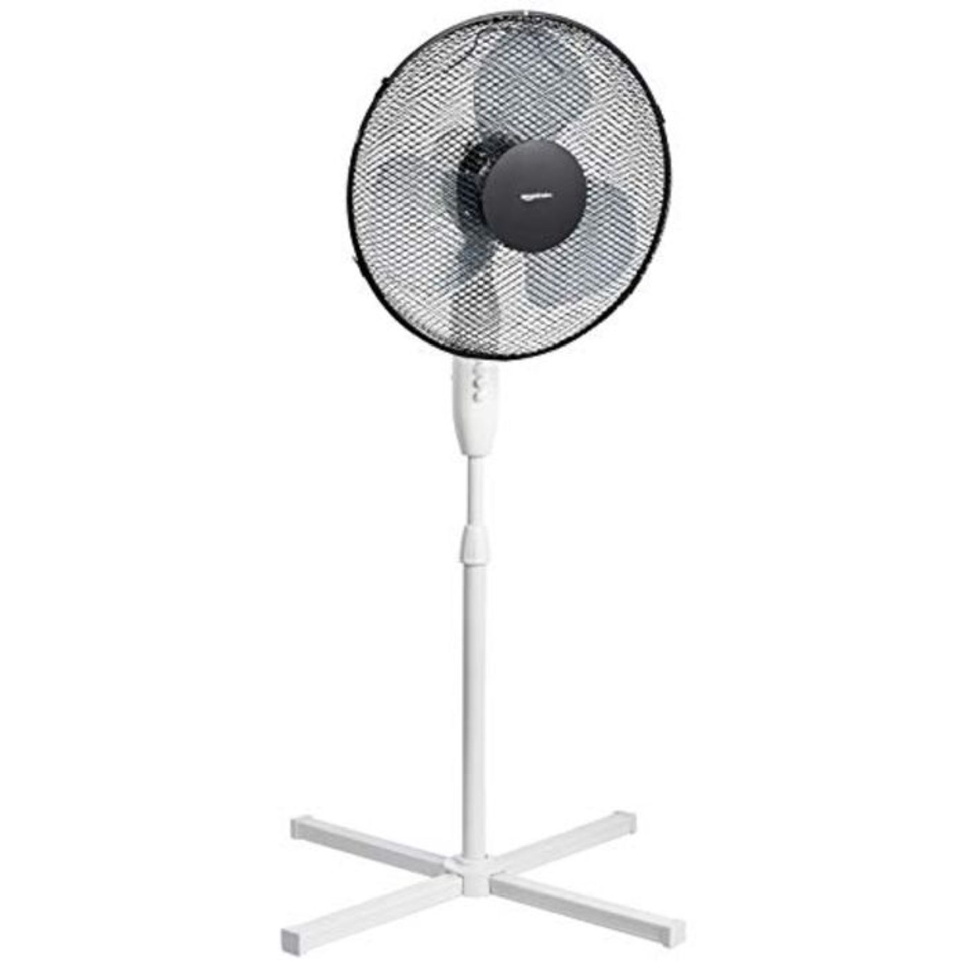 Amazon Basics 3-Speed Oscillating Pedestal Floor Stand Fan 40 W, Black [UK]