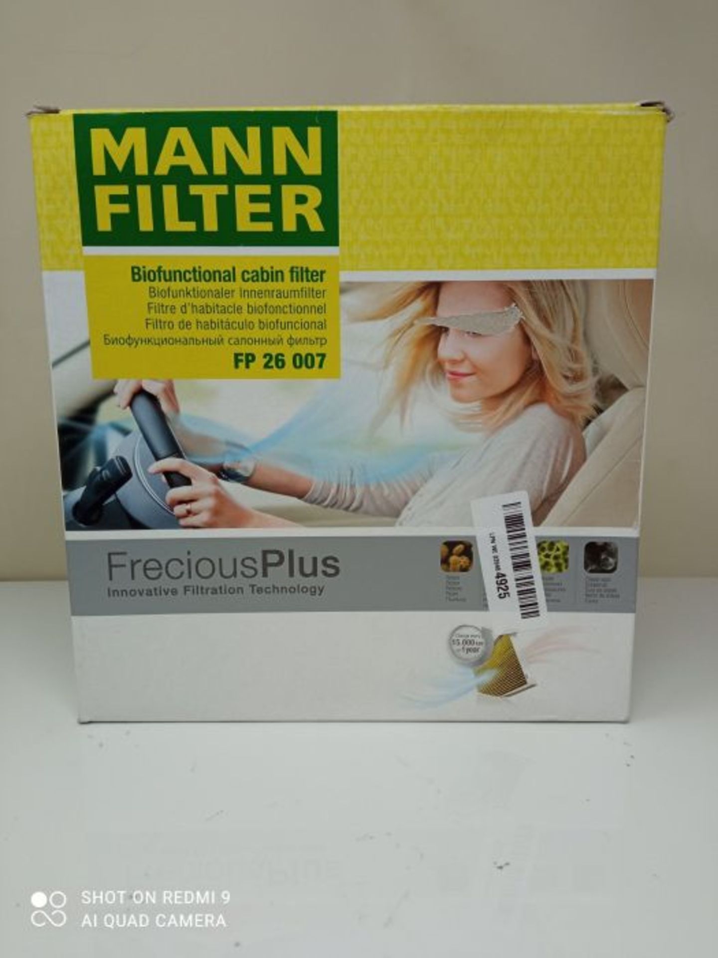 Original MANN-FILTER Interior Filter FP 26 007  FreciousPlus biofunctional pollen f - Image 2 of 3