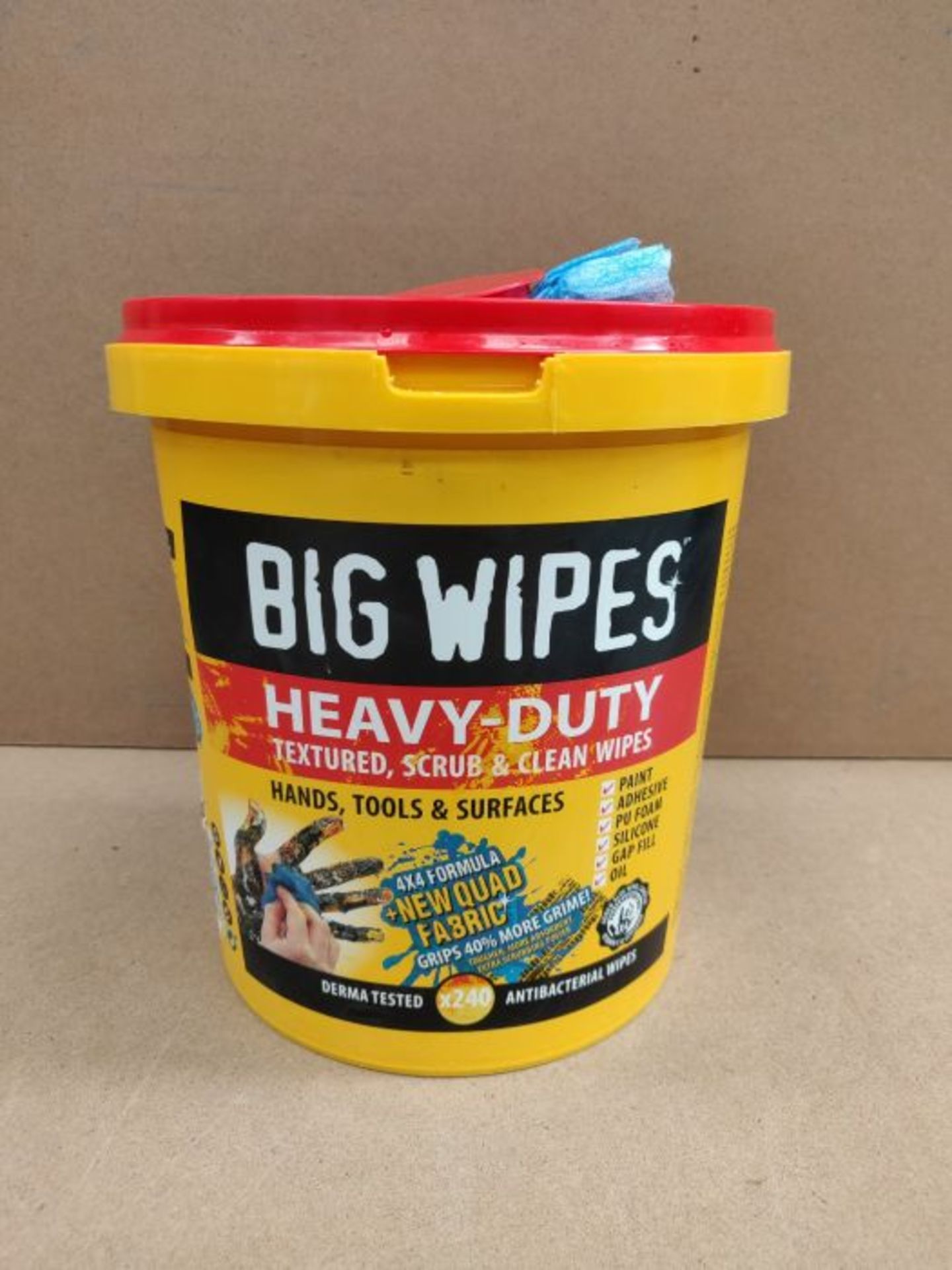 Big Wipes 2427 4 x 4-inch Heavy Duty Cleaning Wipes (Pack of 240) - Image 2 of 2
