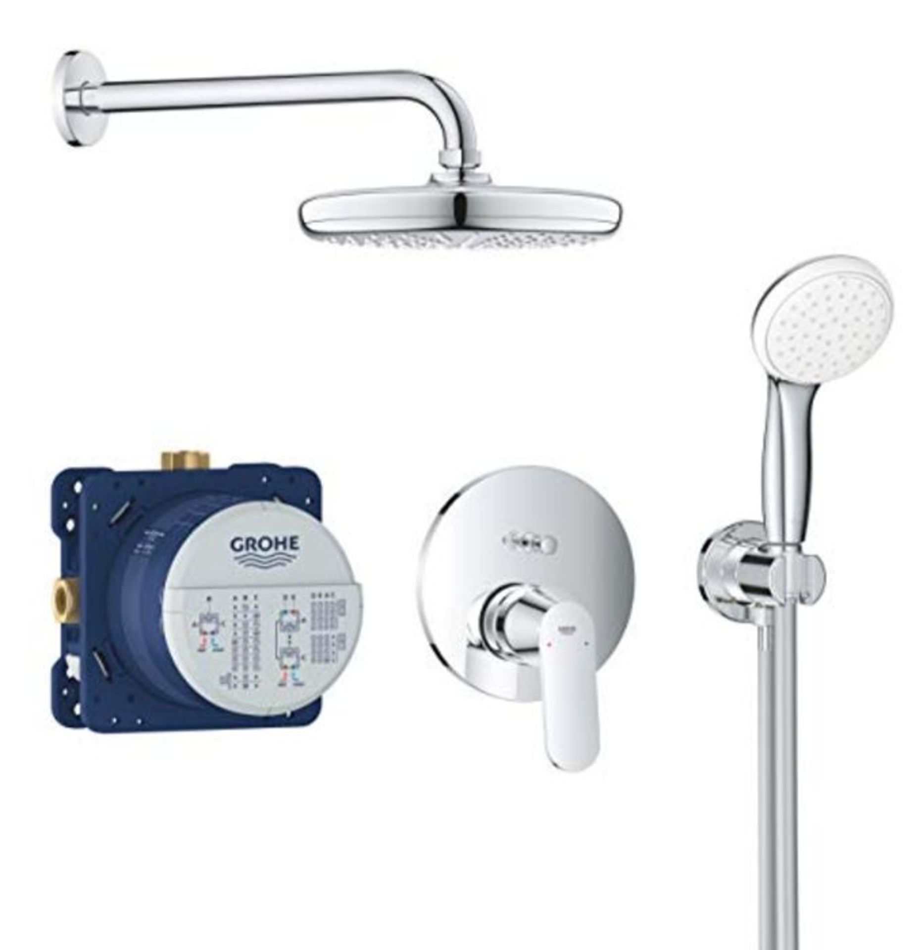 RRP £350.00 Grohe 34732000 Flush-Mounted Shower System with Rainshower Cosmopolitan 210 Chrome