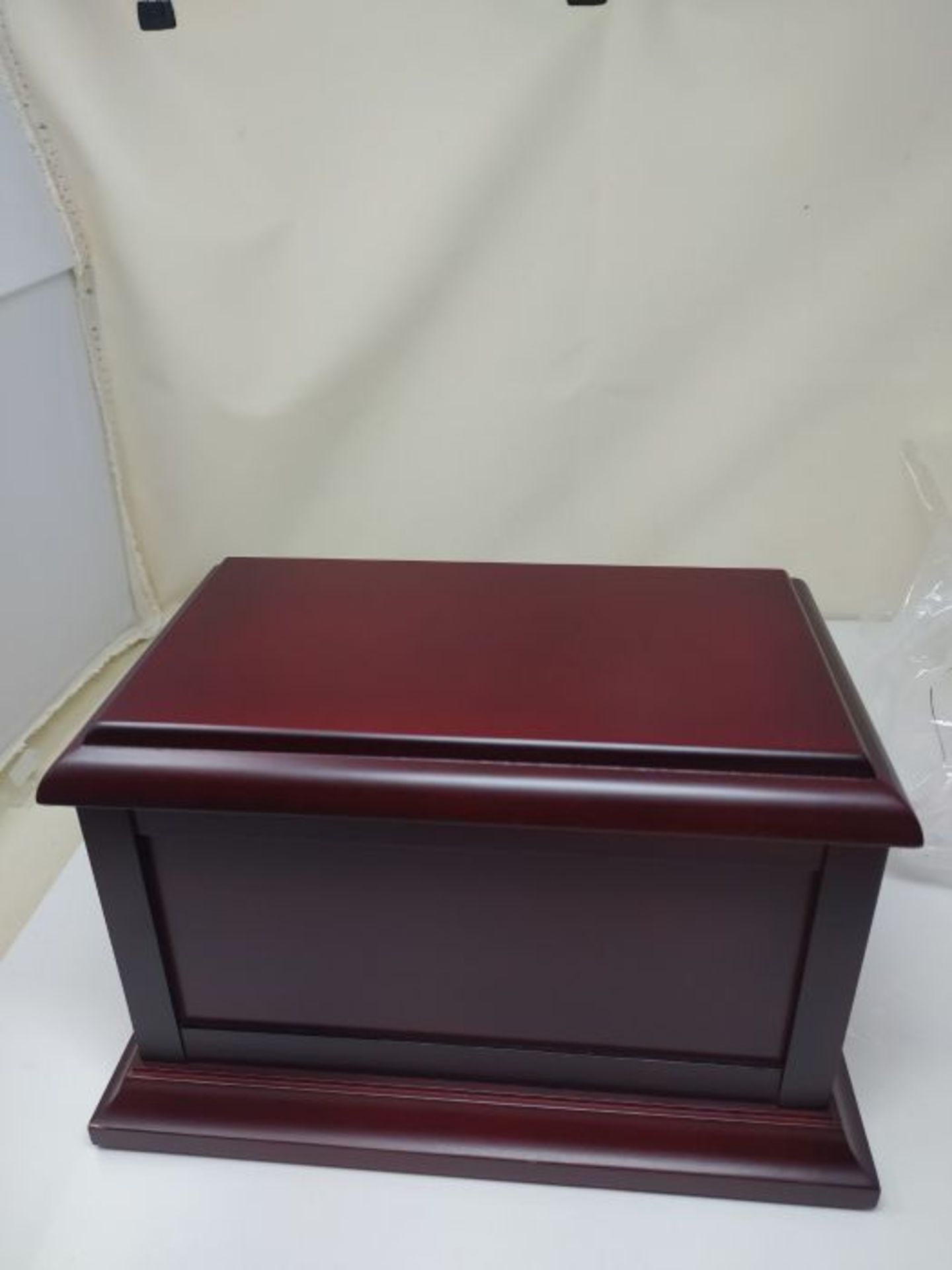HC Memorials Hand-Carved Rosewood Crematory Urn For Adult Cremation Ashes - Image 2 of 2