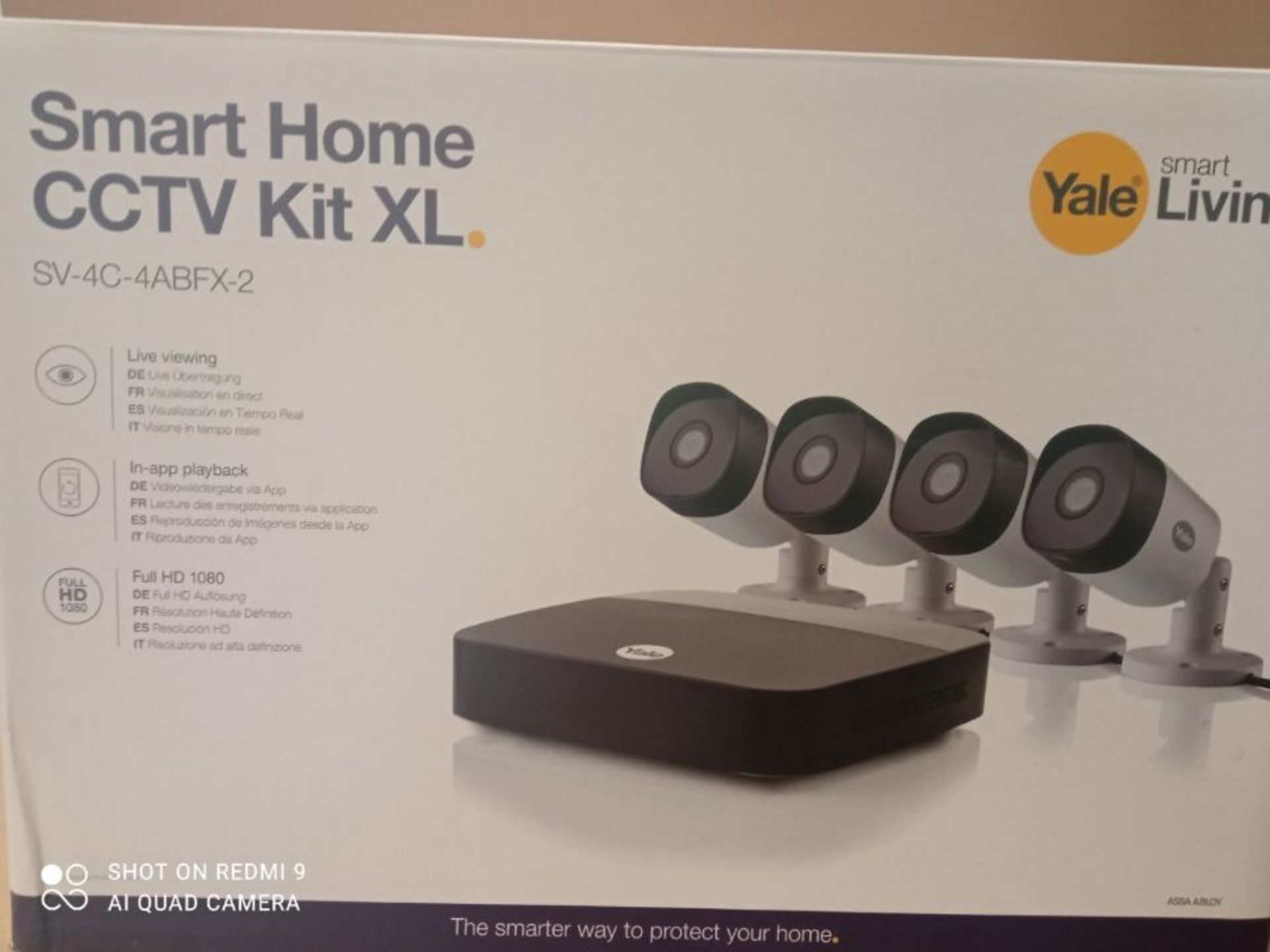 RRP £249.00 Yale SV-4C-4ABFX-2 Smart Home CCTV Kit, x4 Outdoor Night Vision Cameras, 1080p, 1 TB H - Image 2 of 3
